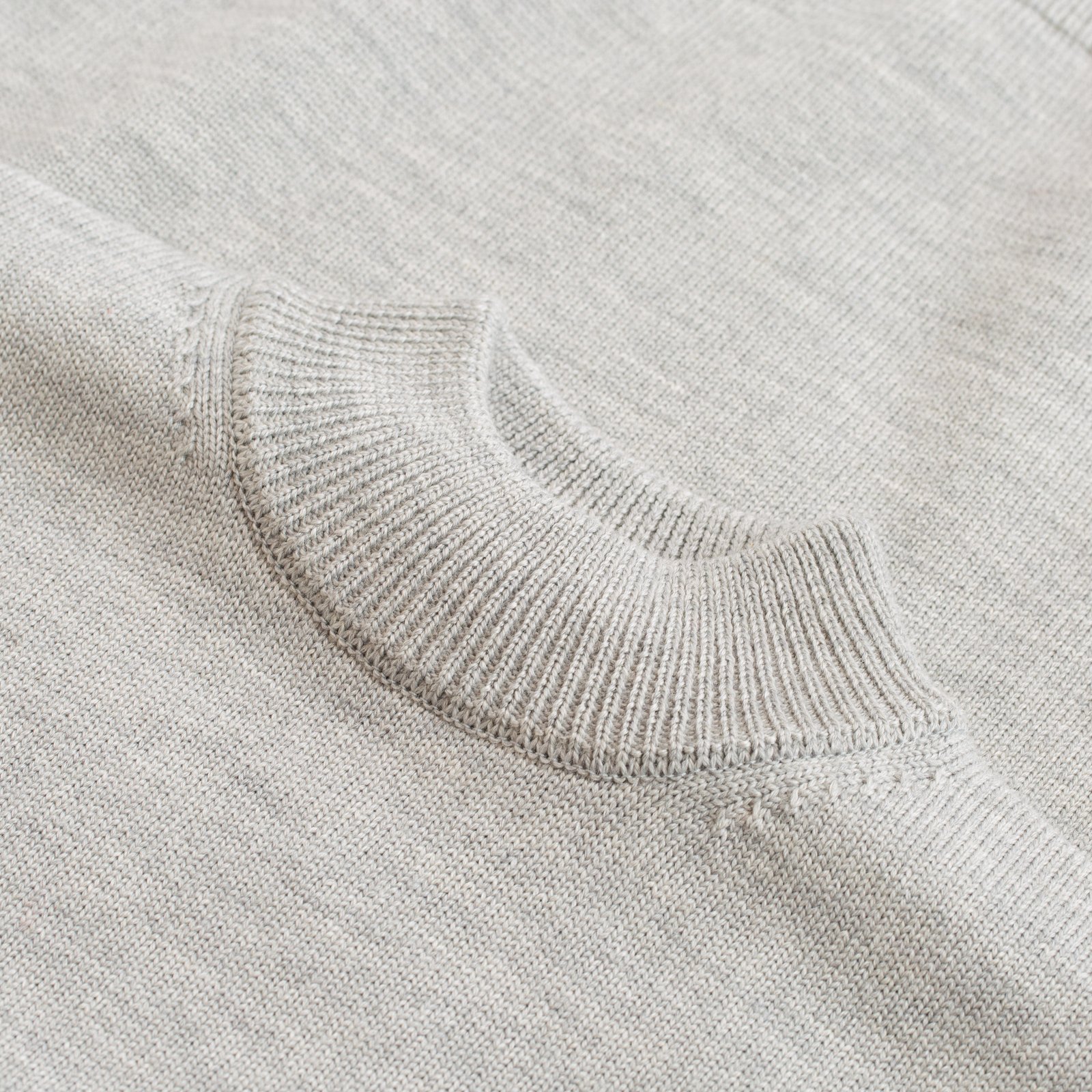 Light Gray Wool Turtleneck Sweater