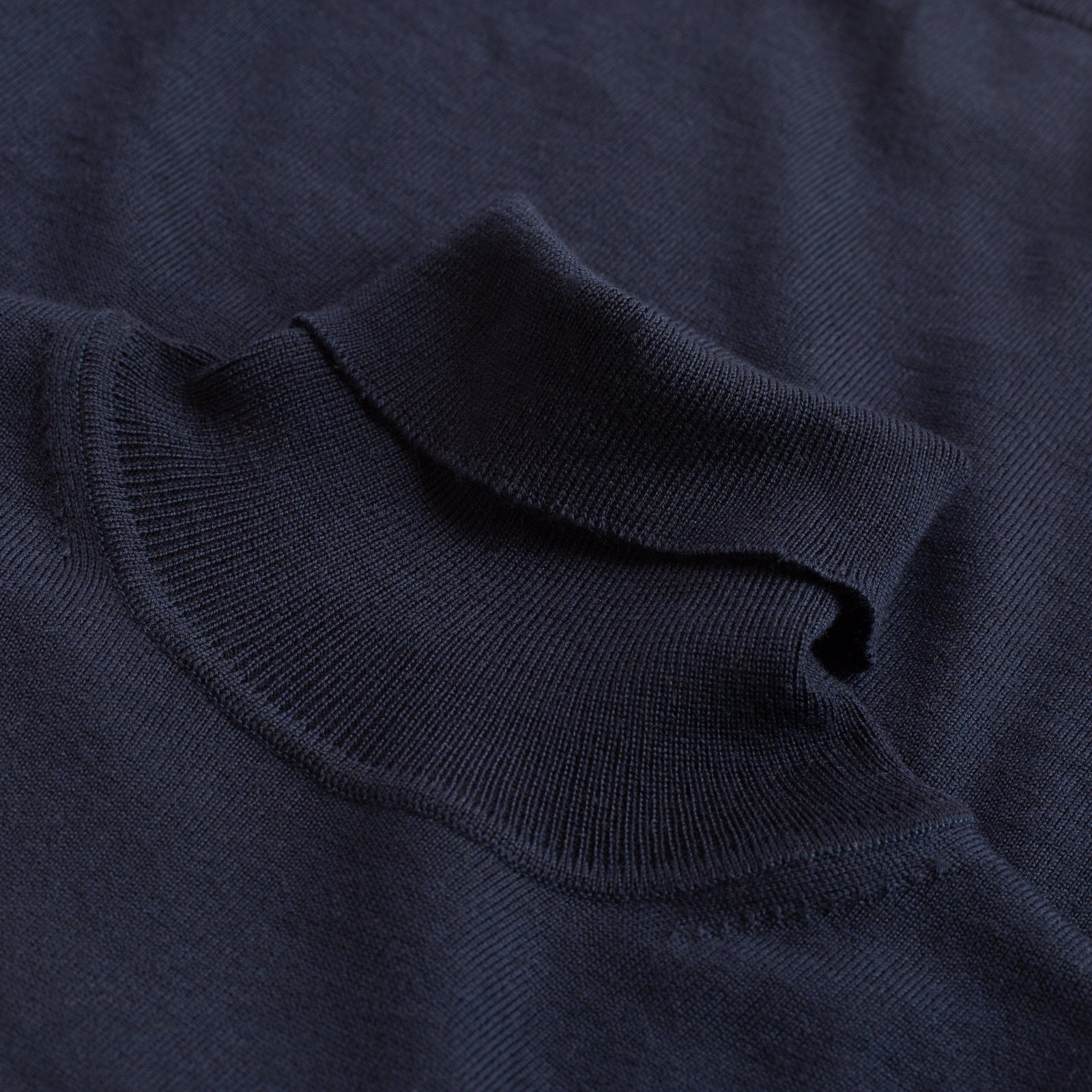 Navy Merino Turtleneck Sweater