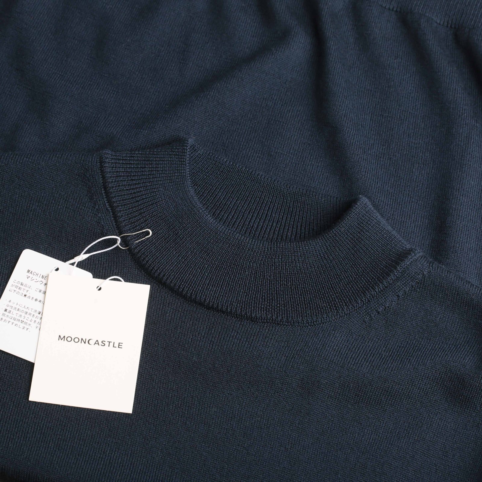 Navy Merino Turtleneck Sweater