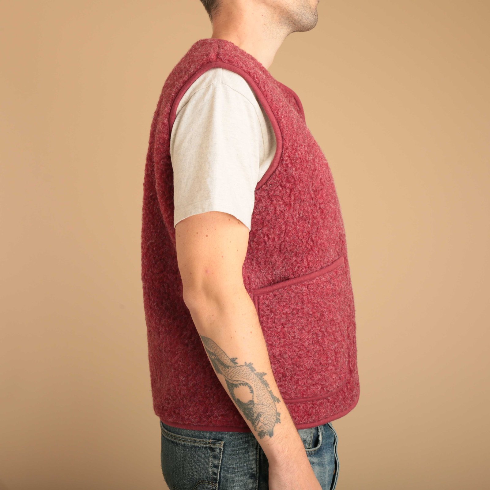 Pepitko Vest Dark Red