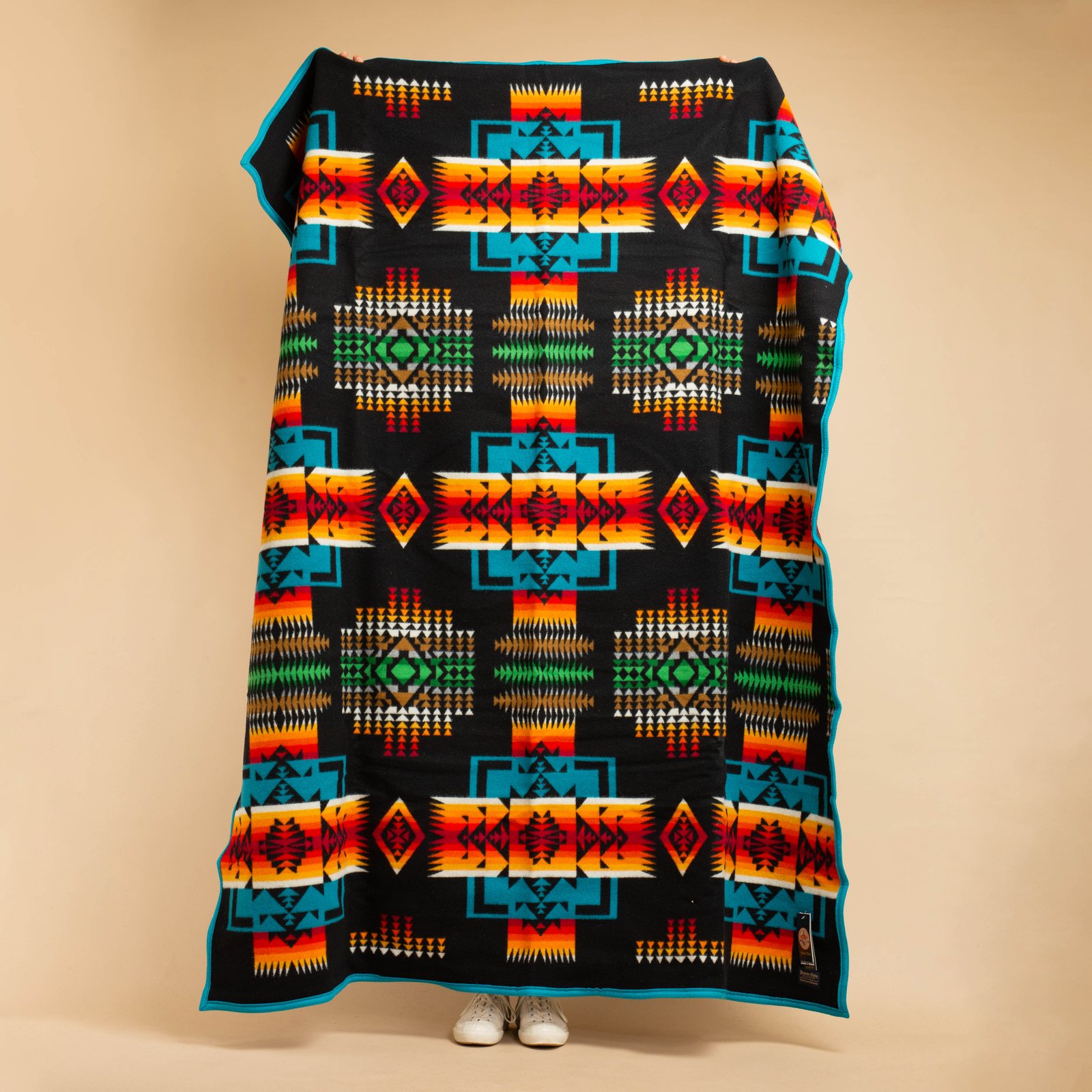 Large Chief Joseph Black Jacquard Blanket