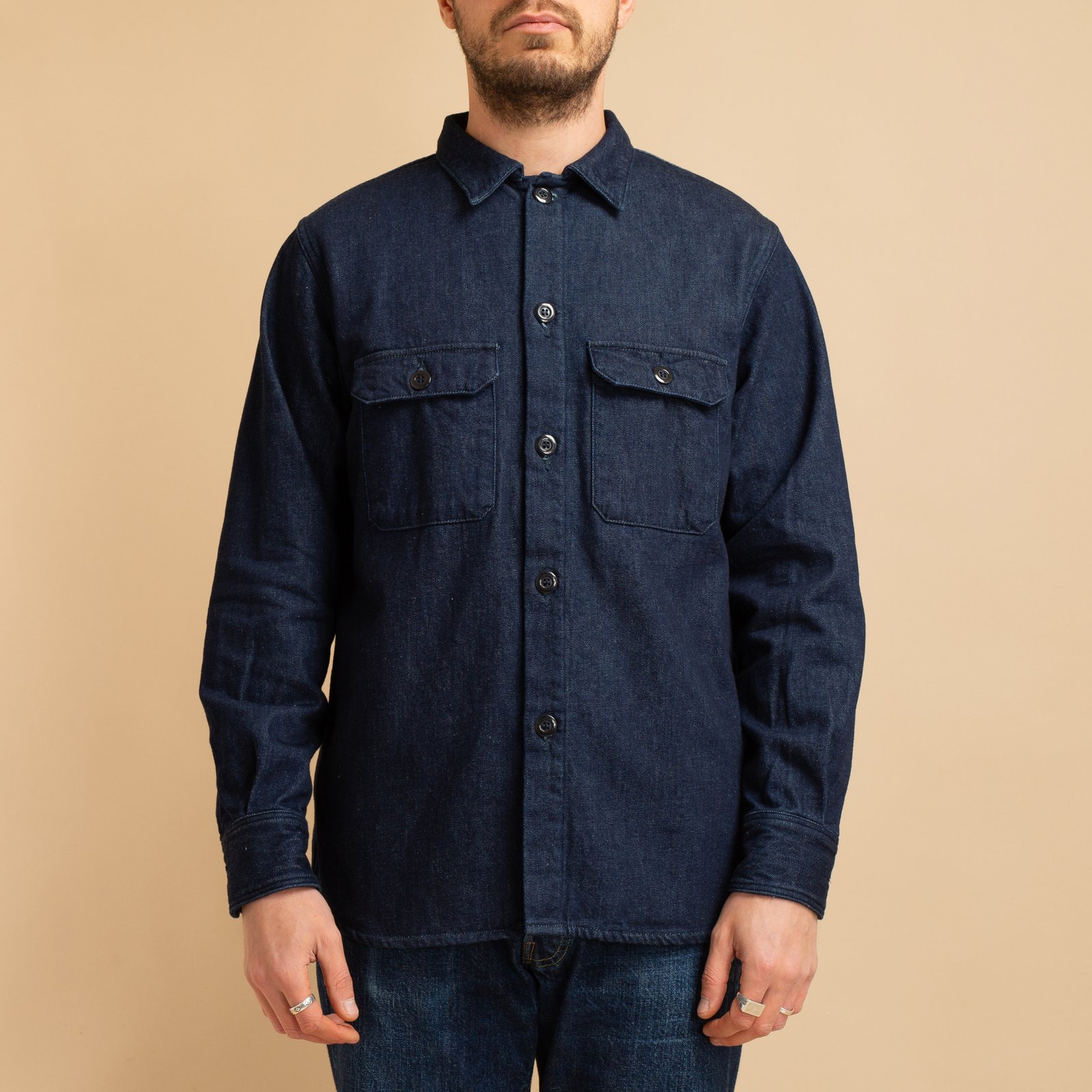 Indigo Denim Brushed Shirt