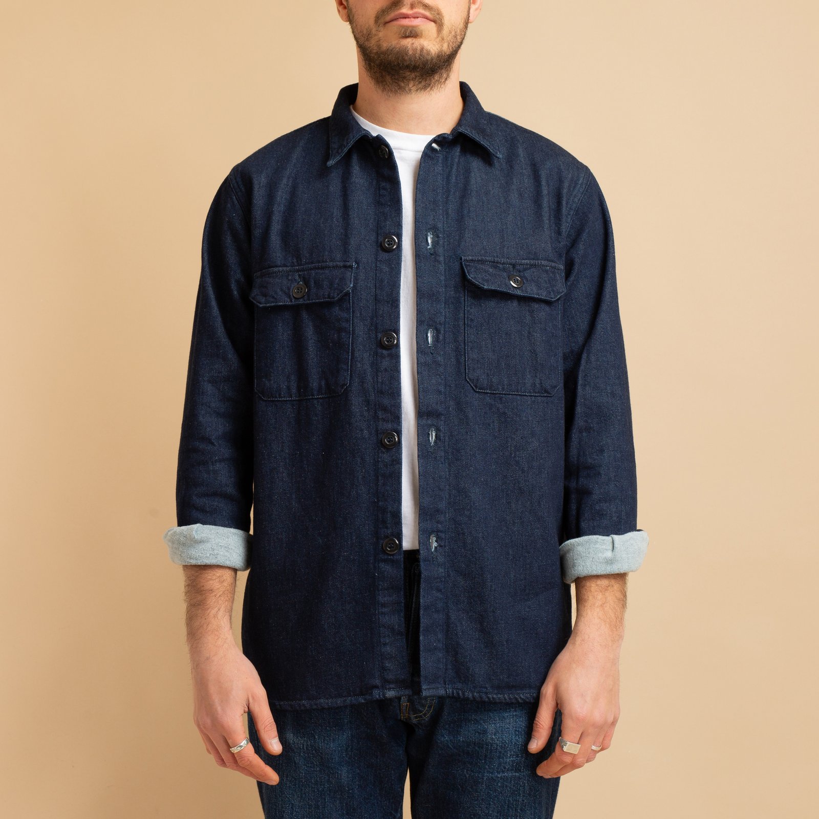 Indigo Denim Brushed Shirt