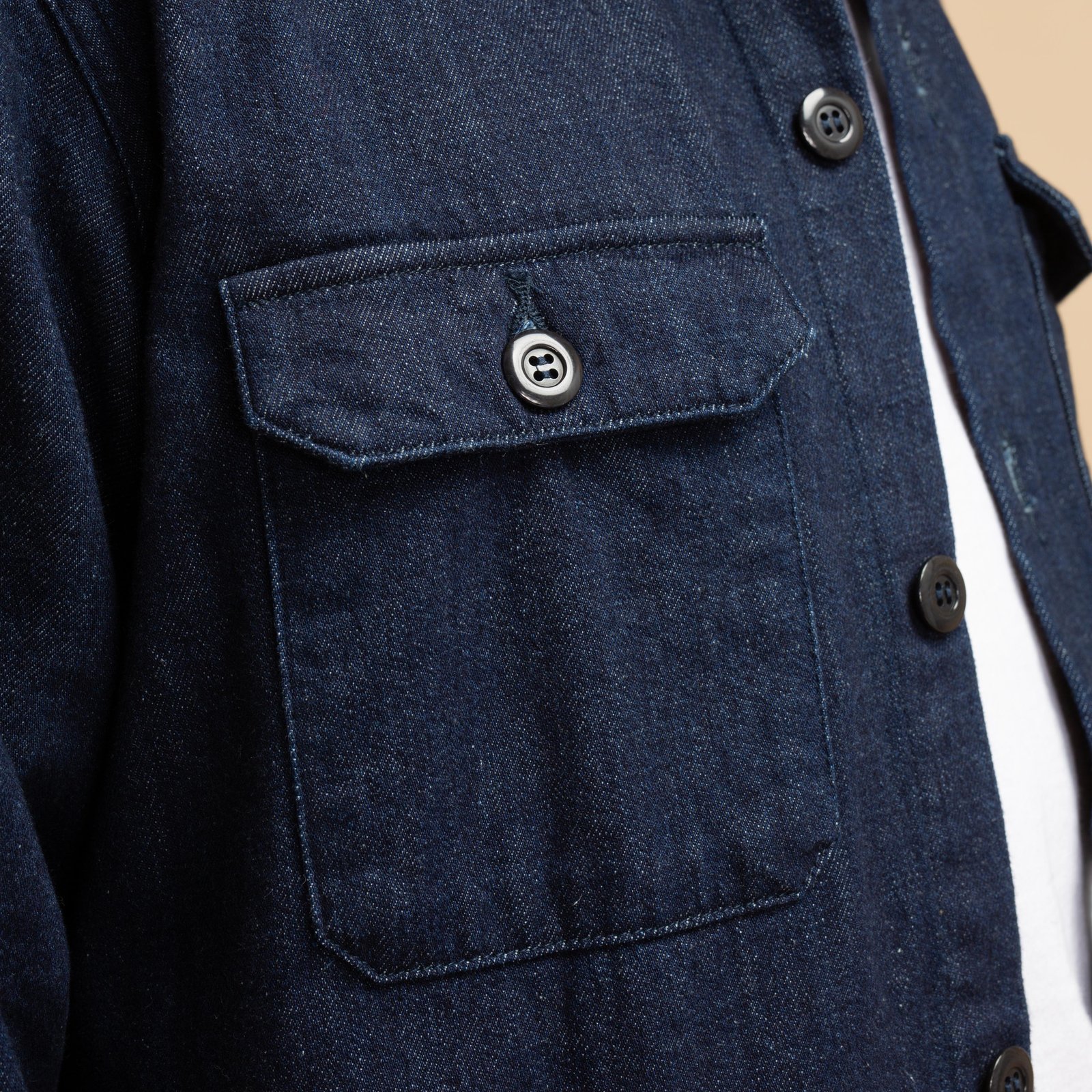 Indigo Denim Brushed Shirt