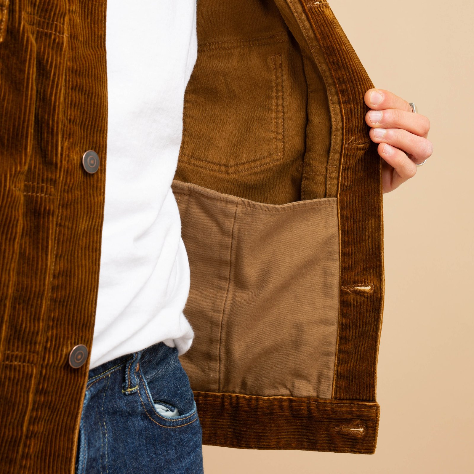 Corduroy Type II Double Pocket Jacket Brown