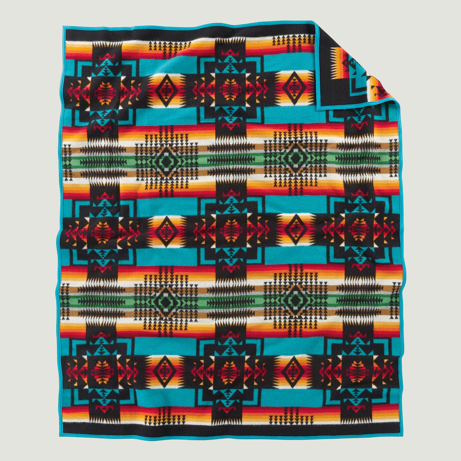 Large Chief Joseph Black Jacquard Blanket