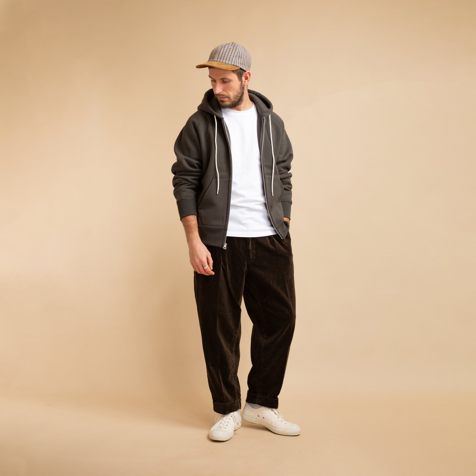 "Sure MFG" Zip Corn Head Hoodie in Ink Black