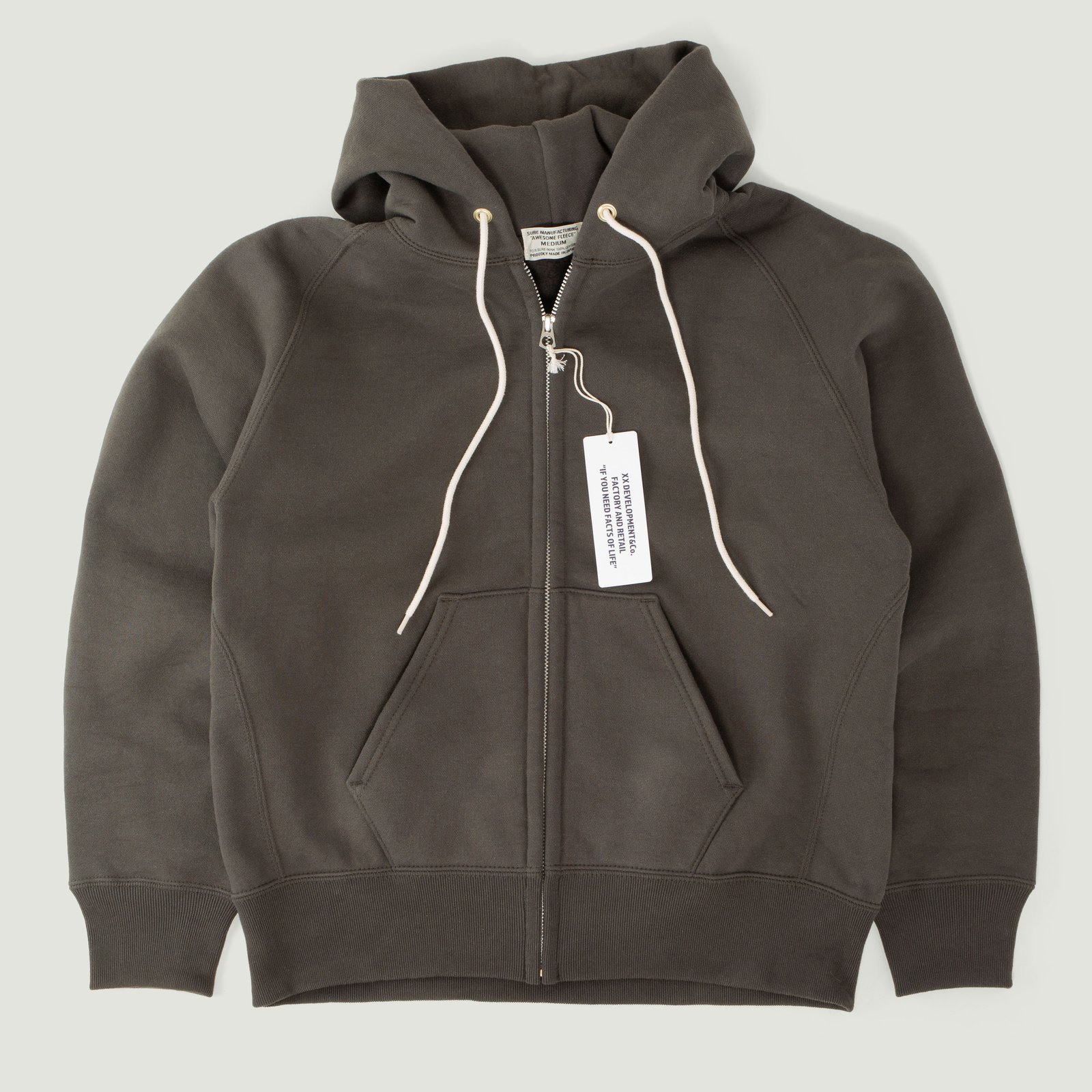 "Sure MFG" Zip Corn Head Hoodie in Ink Black