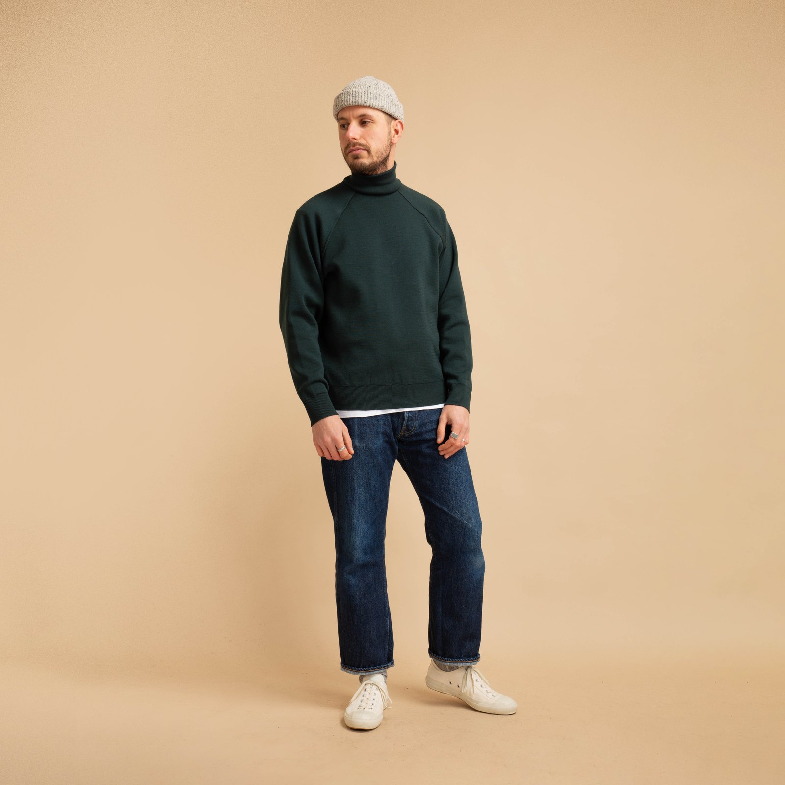 Dark Green Milano Turtleneck Sweater