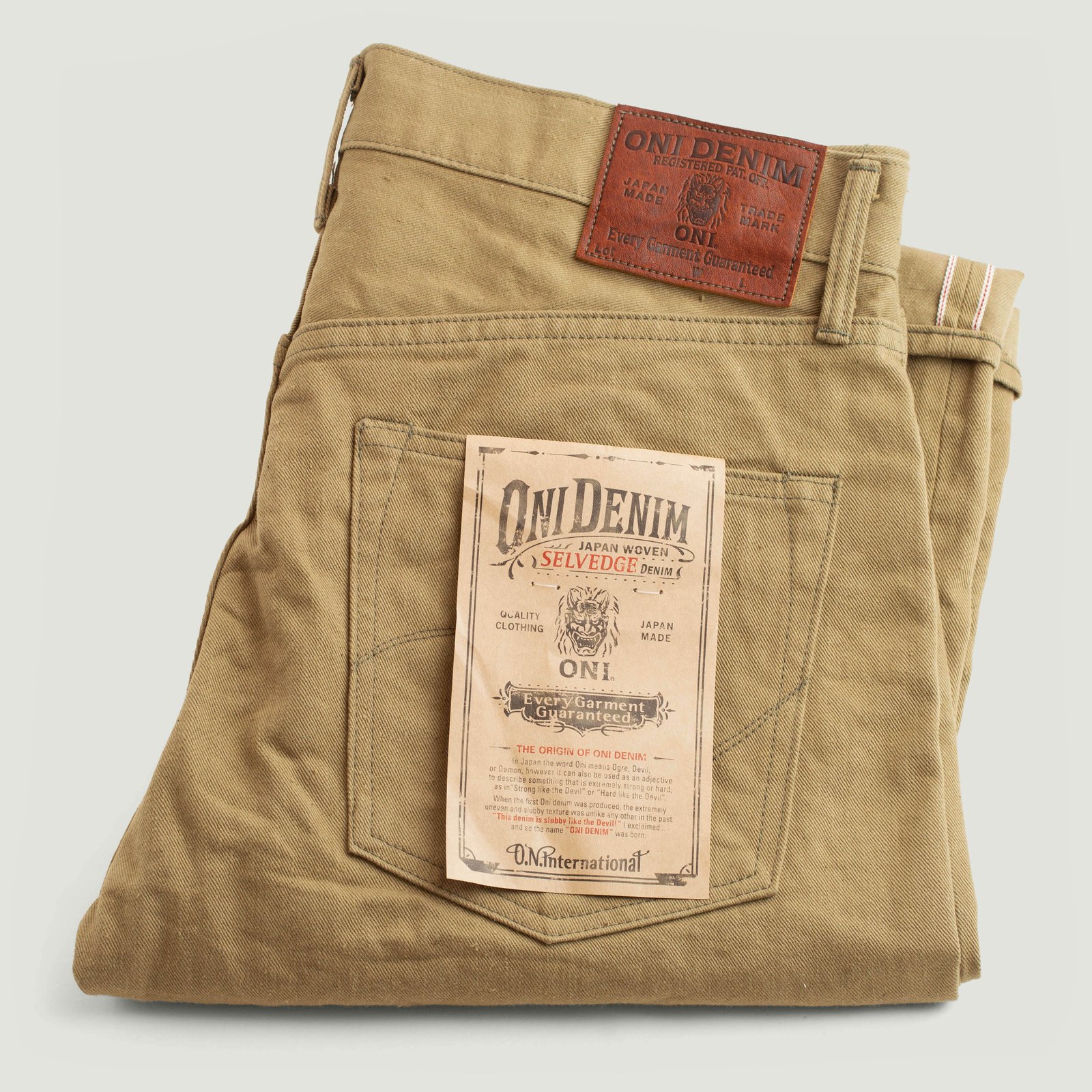 206-BRD Stylish Straight "British Drill" Selvedge