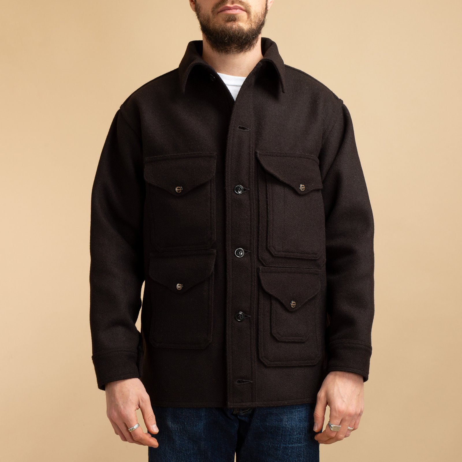 "SURE MFG" Mackinaw Wool Cruiser Jacket Drs Brown