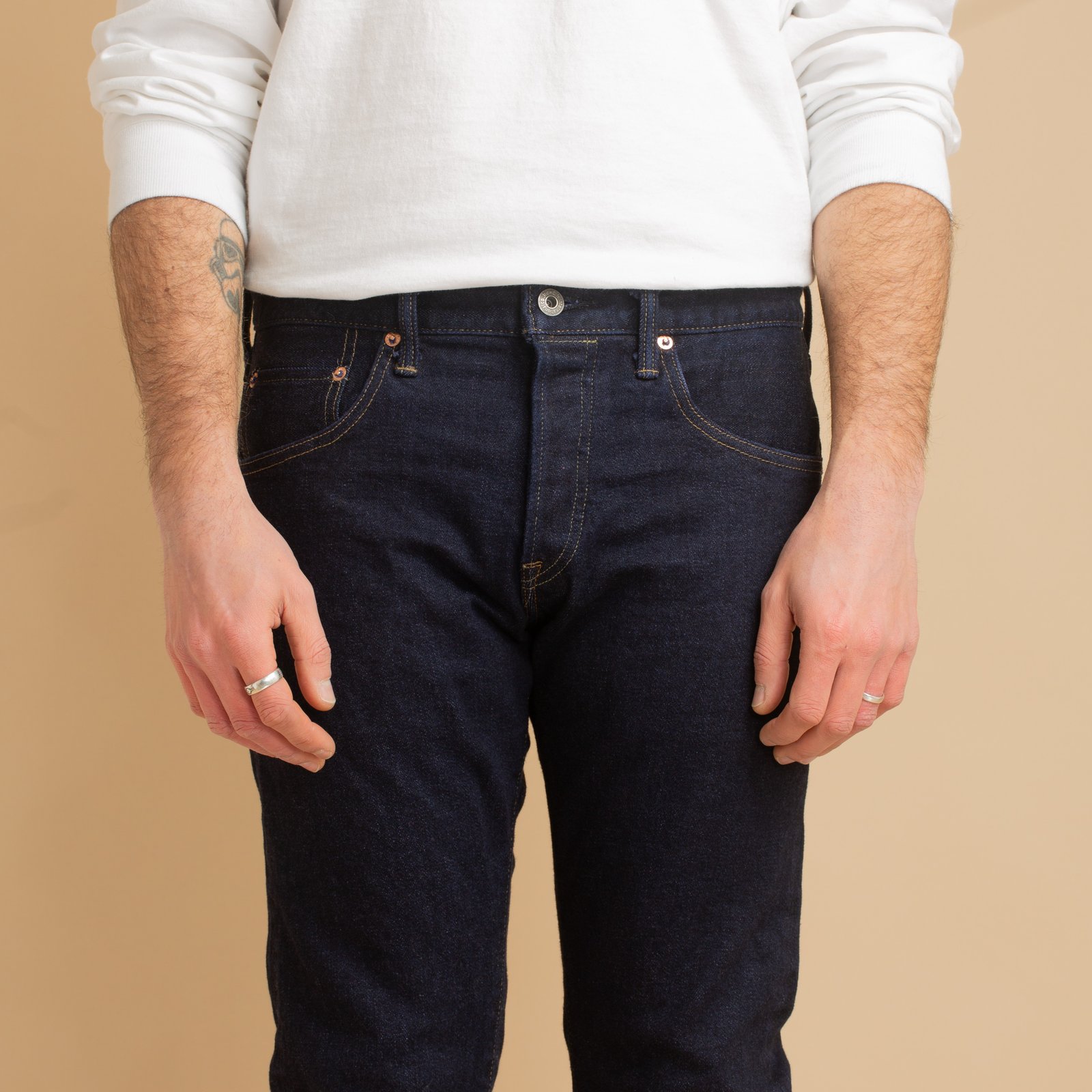 122S "Violet Weft" Relaxed Tapered 15oz Stretch Selvedge Denim