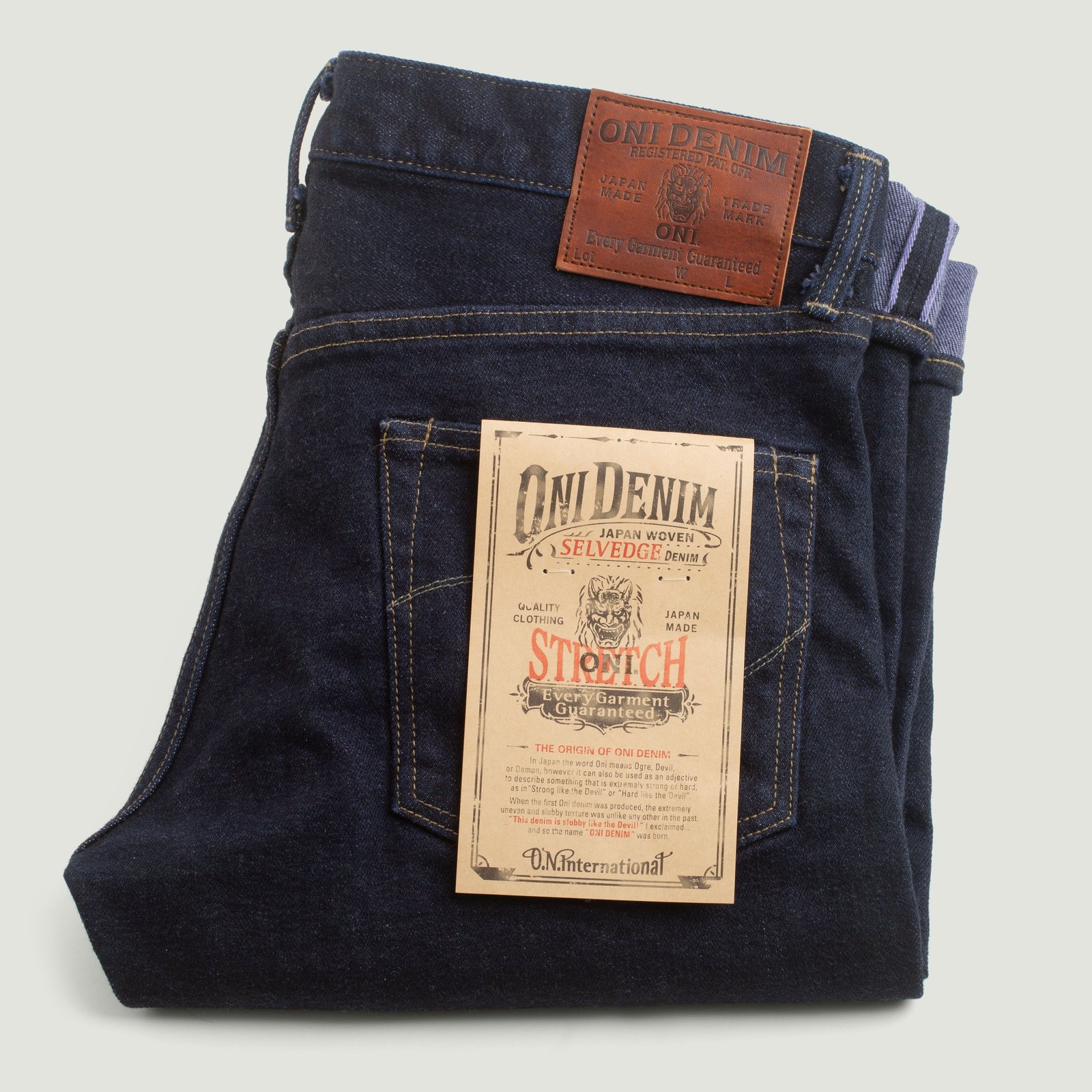 122S "Violet Weft" Relaxed Tapered 15oz Stretch Selvedge Denim