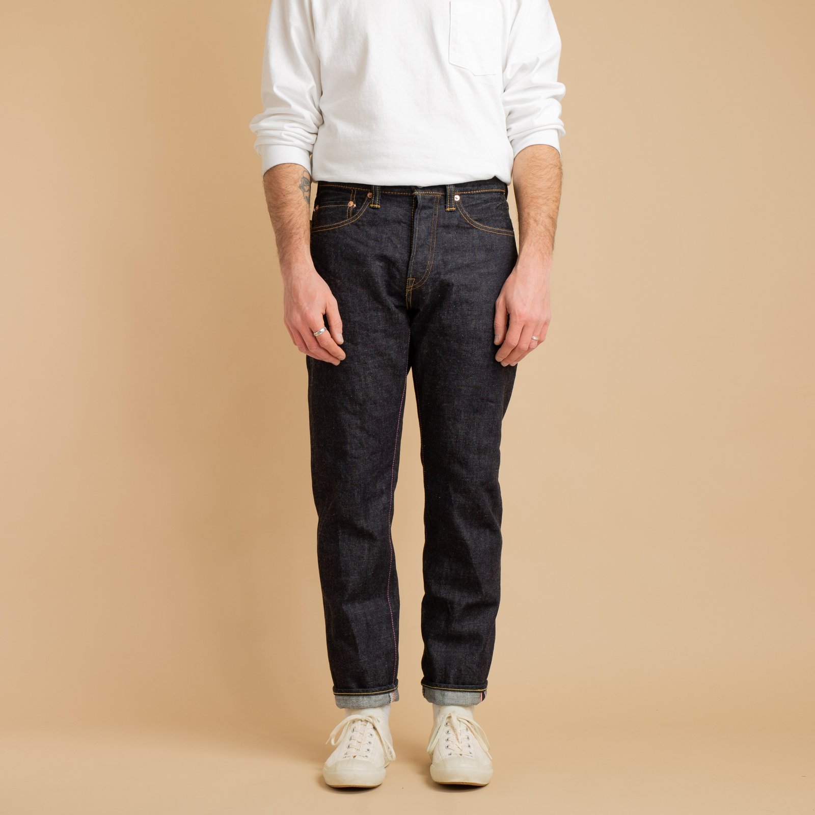 0605-V Natural Tapered 15.7oz Vintage Selvedge Denim