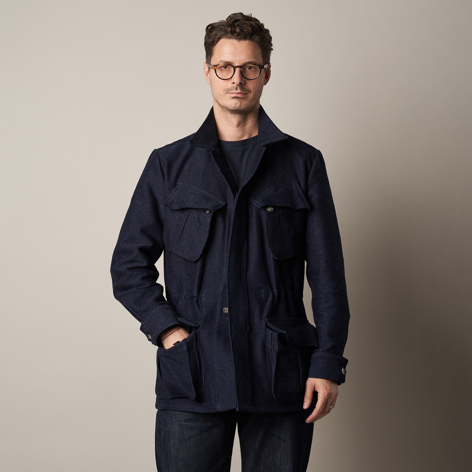 INFORMALE X FLÂNEURS / J002 Indigo Sashiko Jungle Jacket