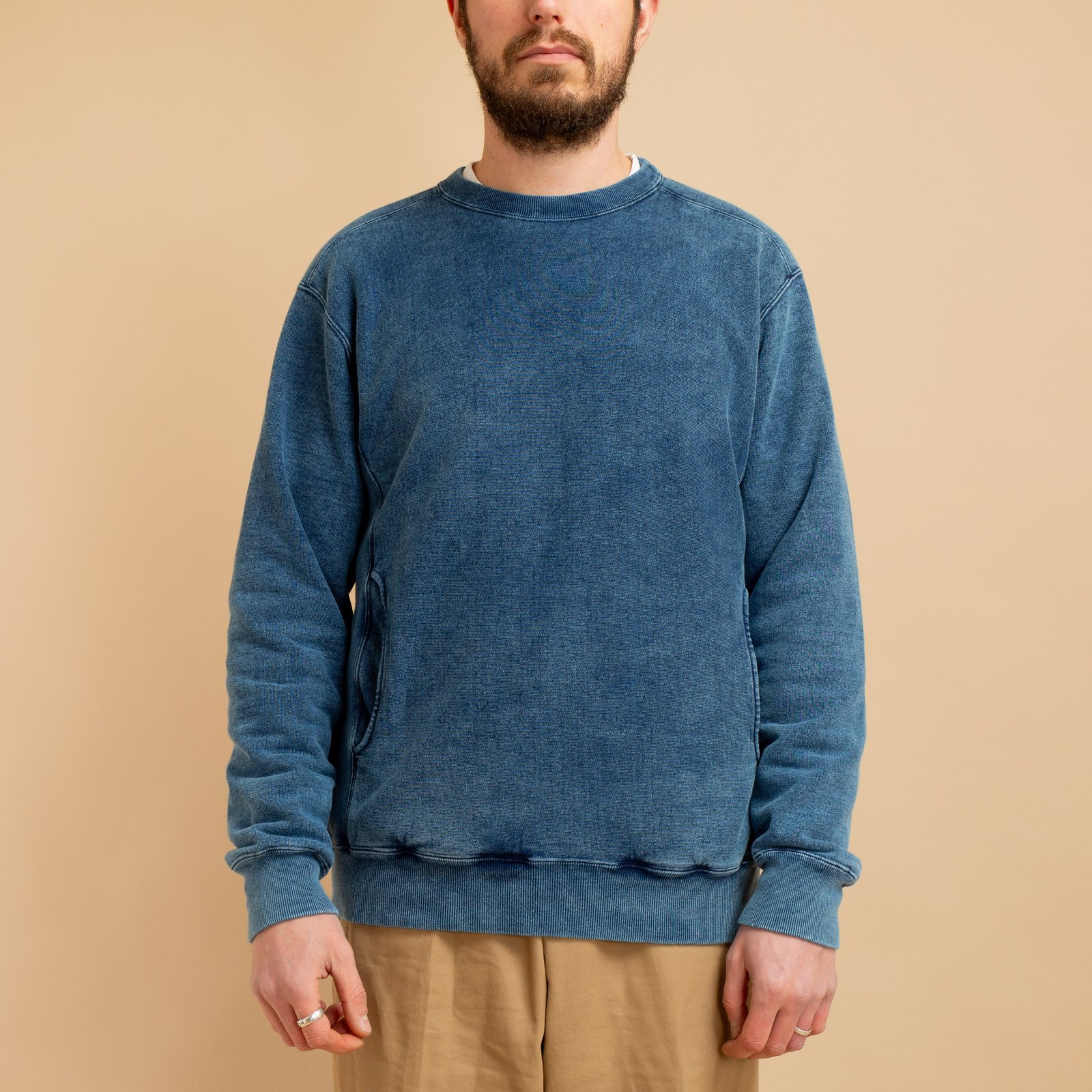 Heavy Crew Sweat Indigo Shave