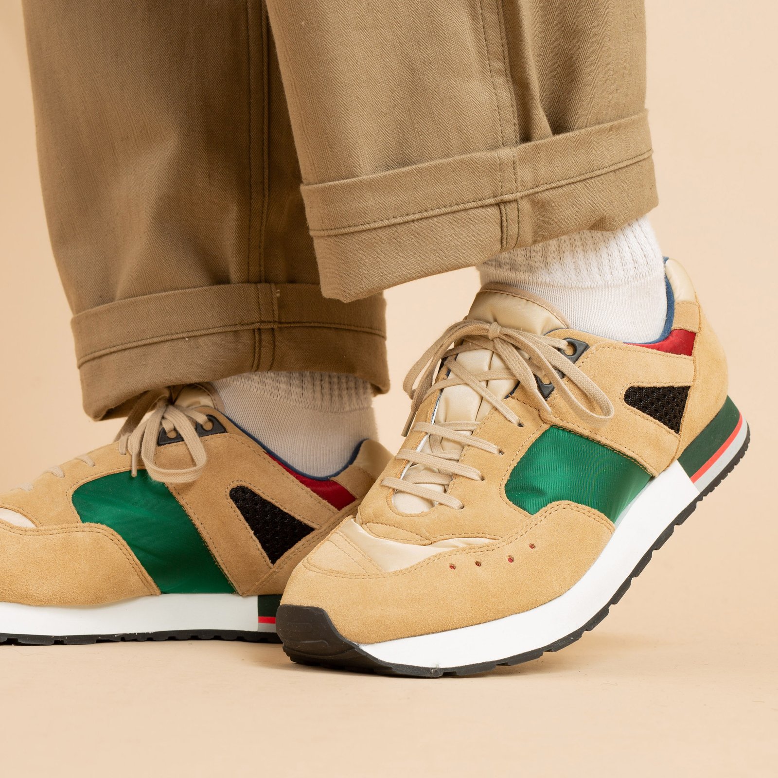 French Military Trainer Green/Beige