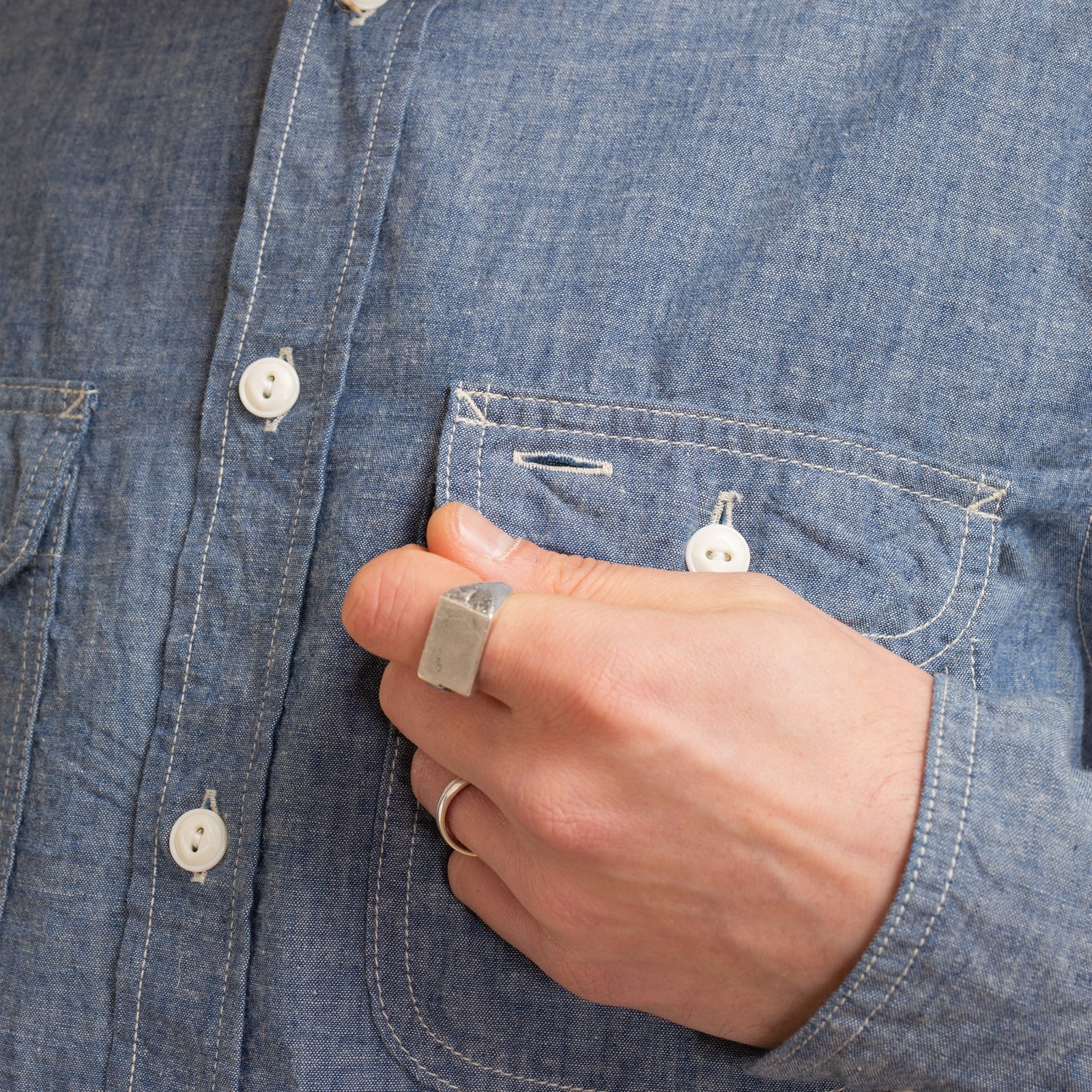 F3494 Chambray Work Shirt