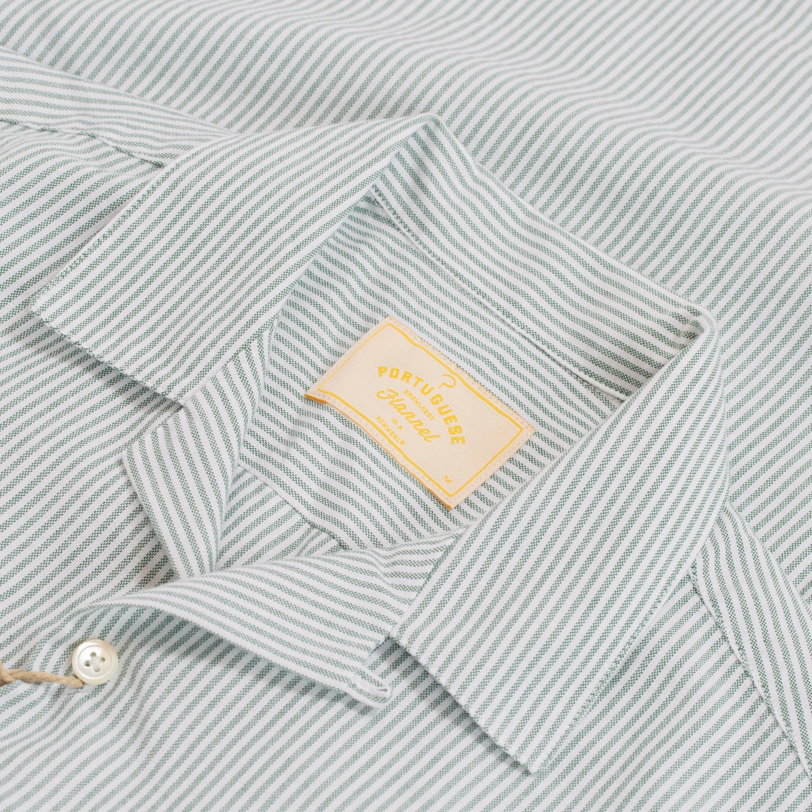 S/S Belavista Camp Collar Stripe Green