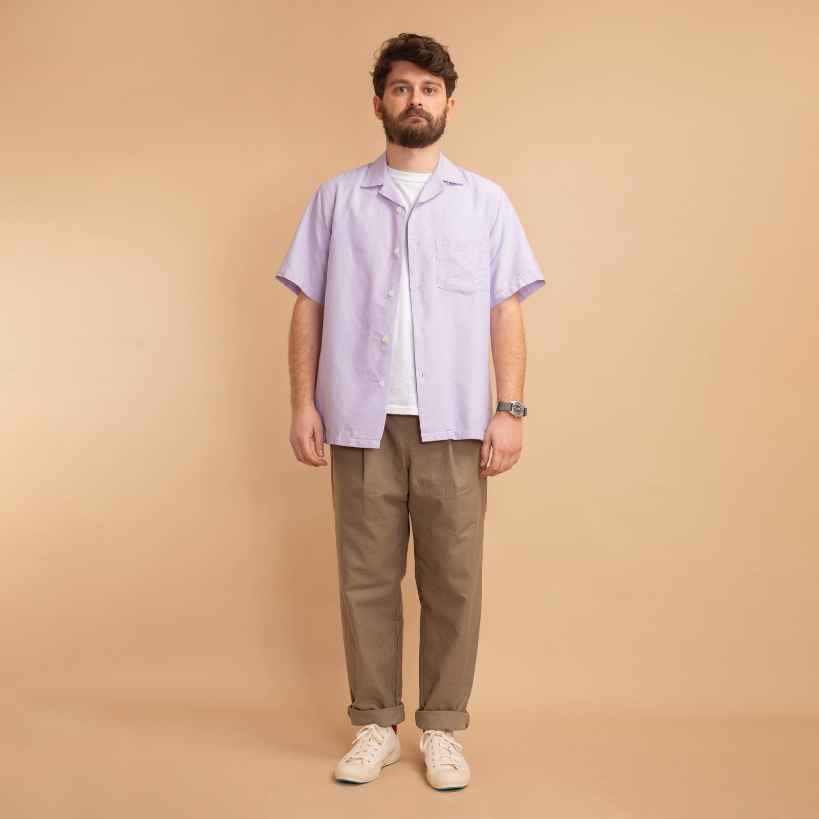 S/S Belavista Camp Collar Lavender