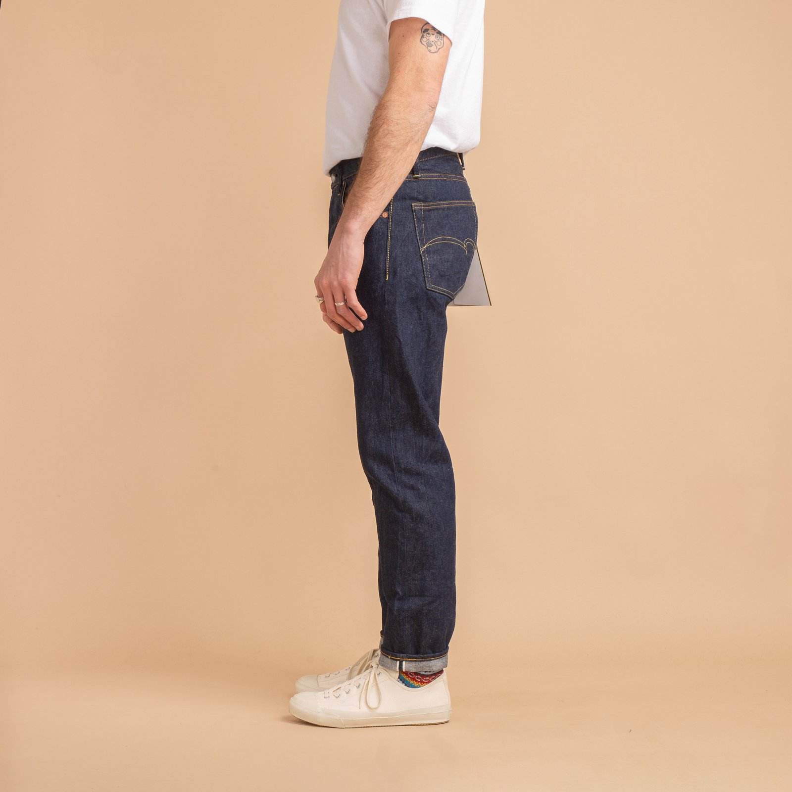 SD-808 15oz Relax Tapered Natural Indigo Selvedge Denim