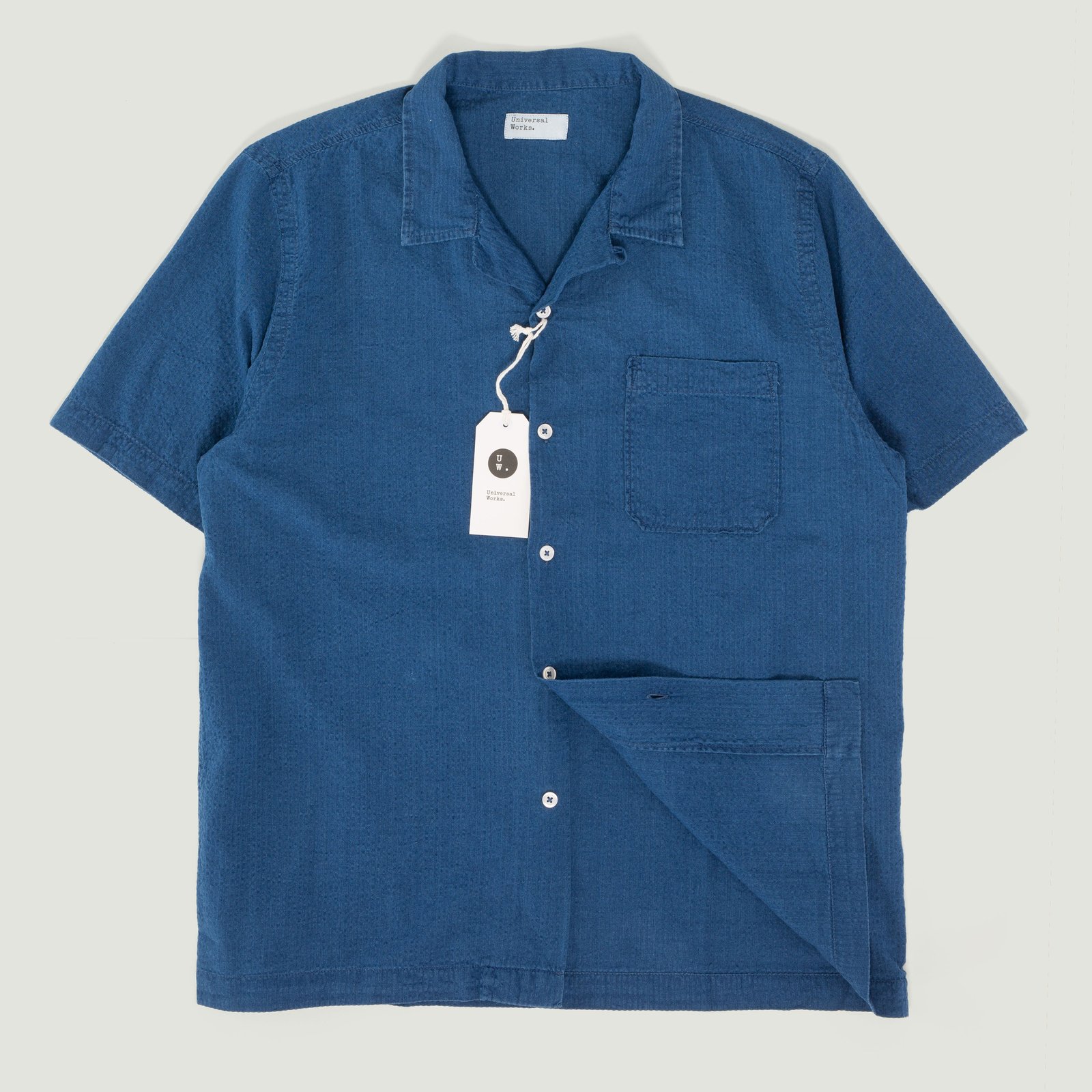 Road Shirt Washed Indigo Seersucker