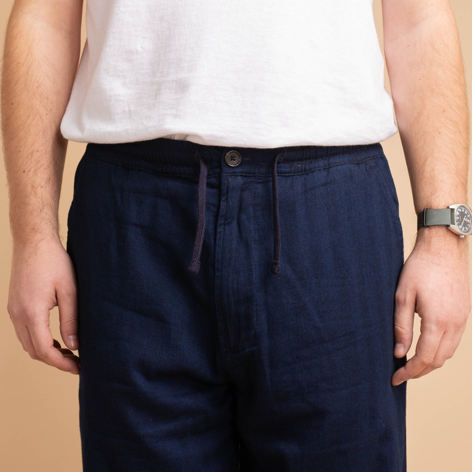 Hi Water Trouser Indigo Herringbone Denim