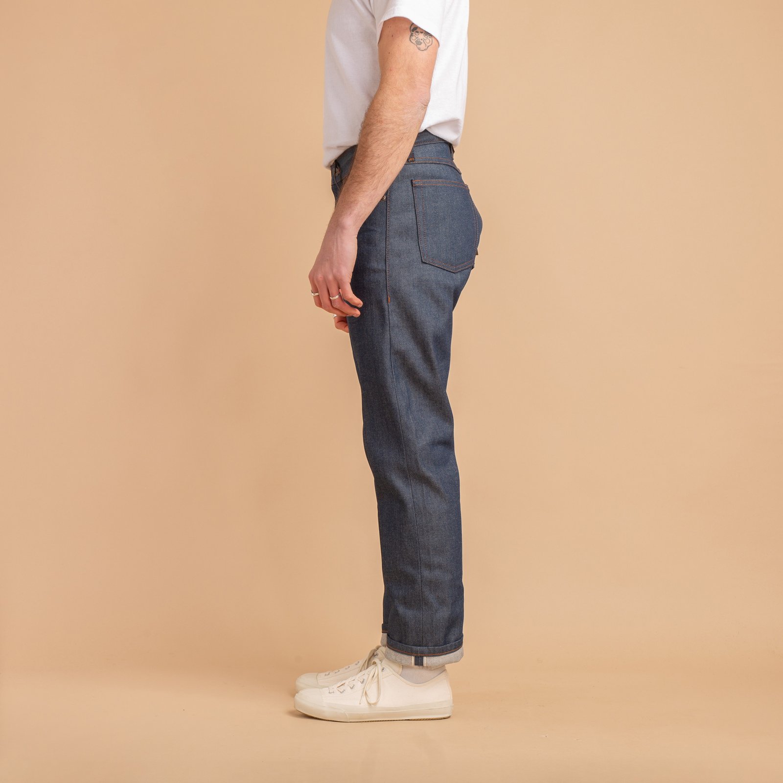 NAKED & FAMOUS TrueGuy Natural Indigo Selvedge jeans side profile image