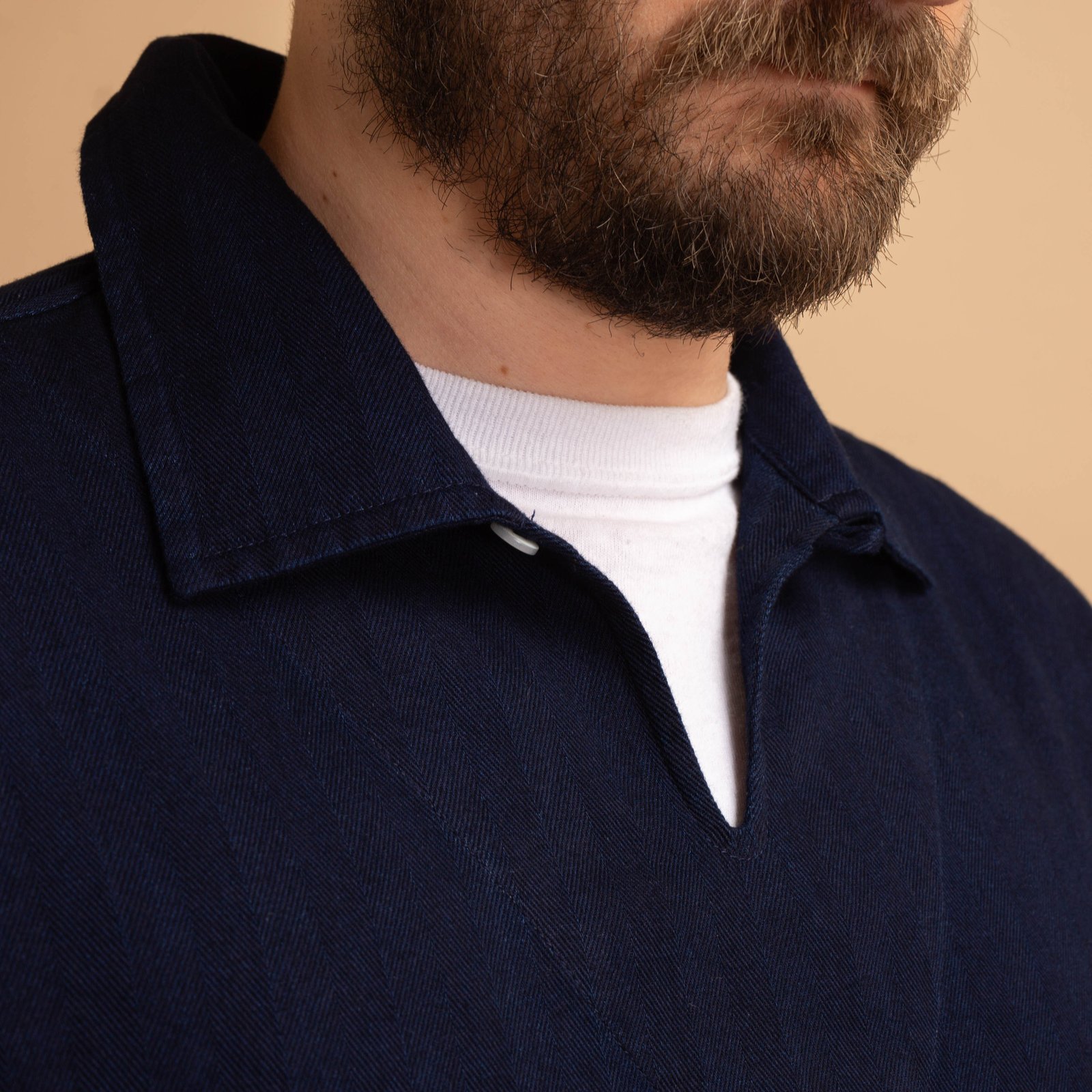 UNIVERSAL WORKS / Smock Overshirt Indigo Herringbone Denim