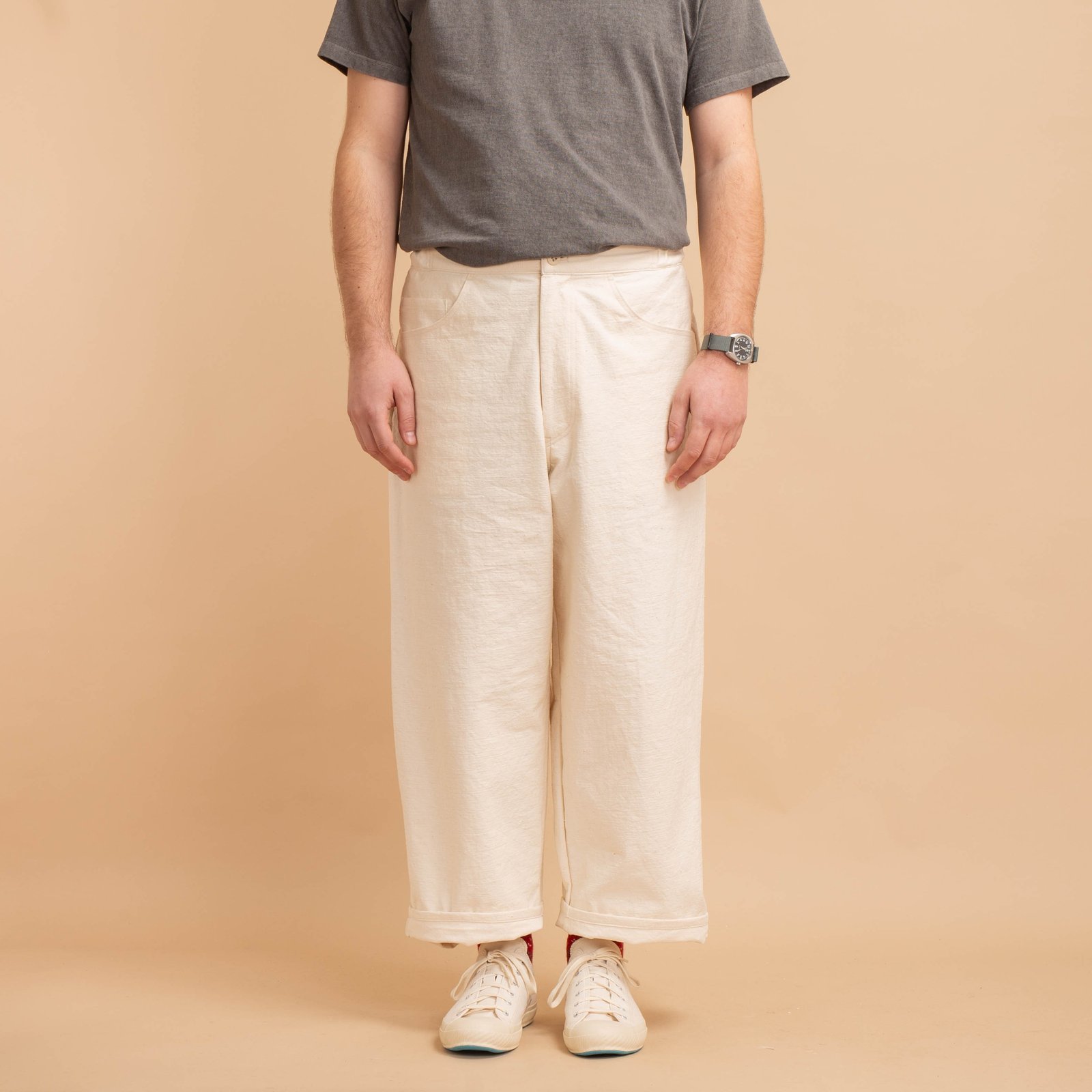 Back Nep Baggy Pants Hem