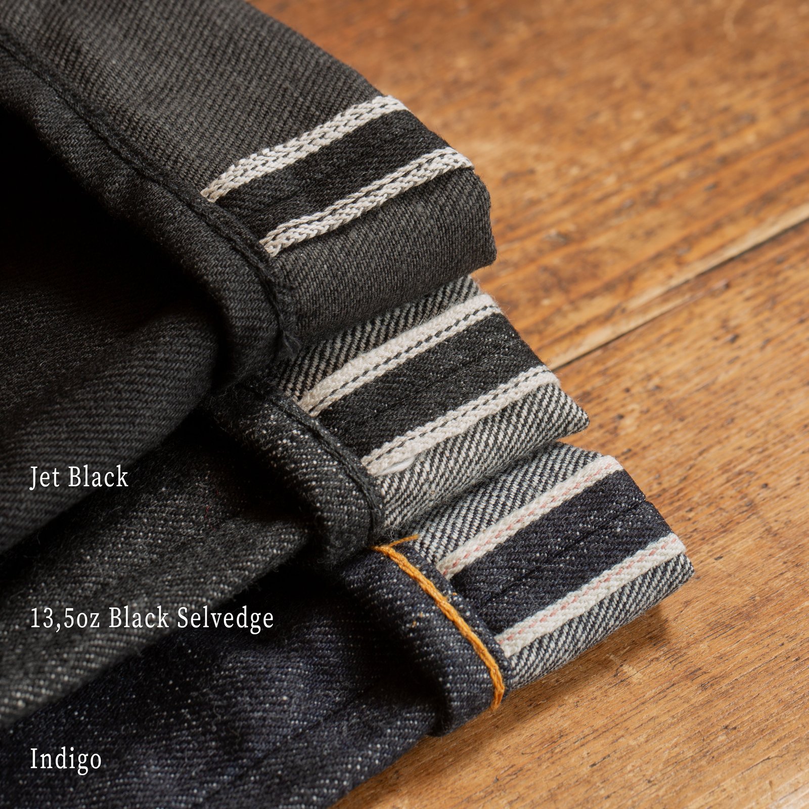 "NO COMPLY" Regular 13.5oz Black Selvedge Denim "MoNo"