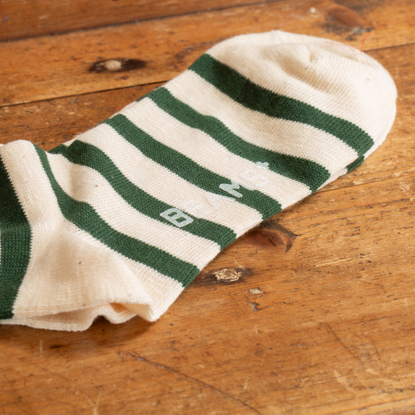 2 Tone Stripe Socks Green