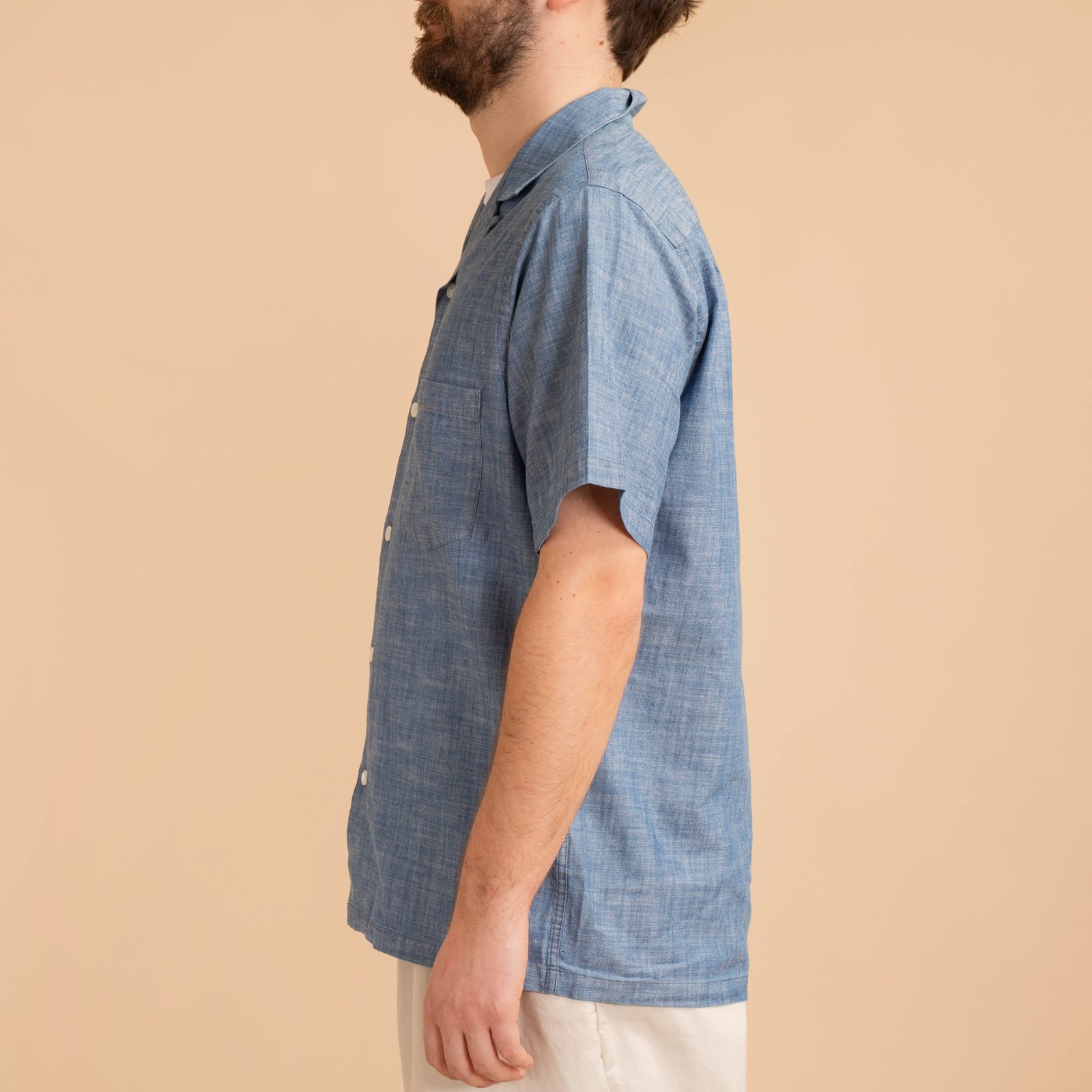 S/S Chambray Camp Collar