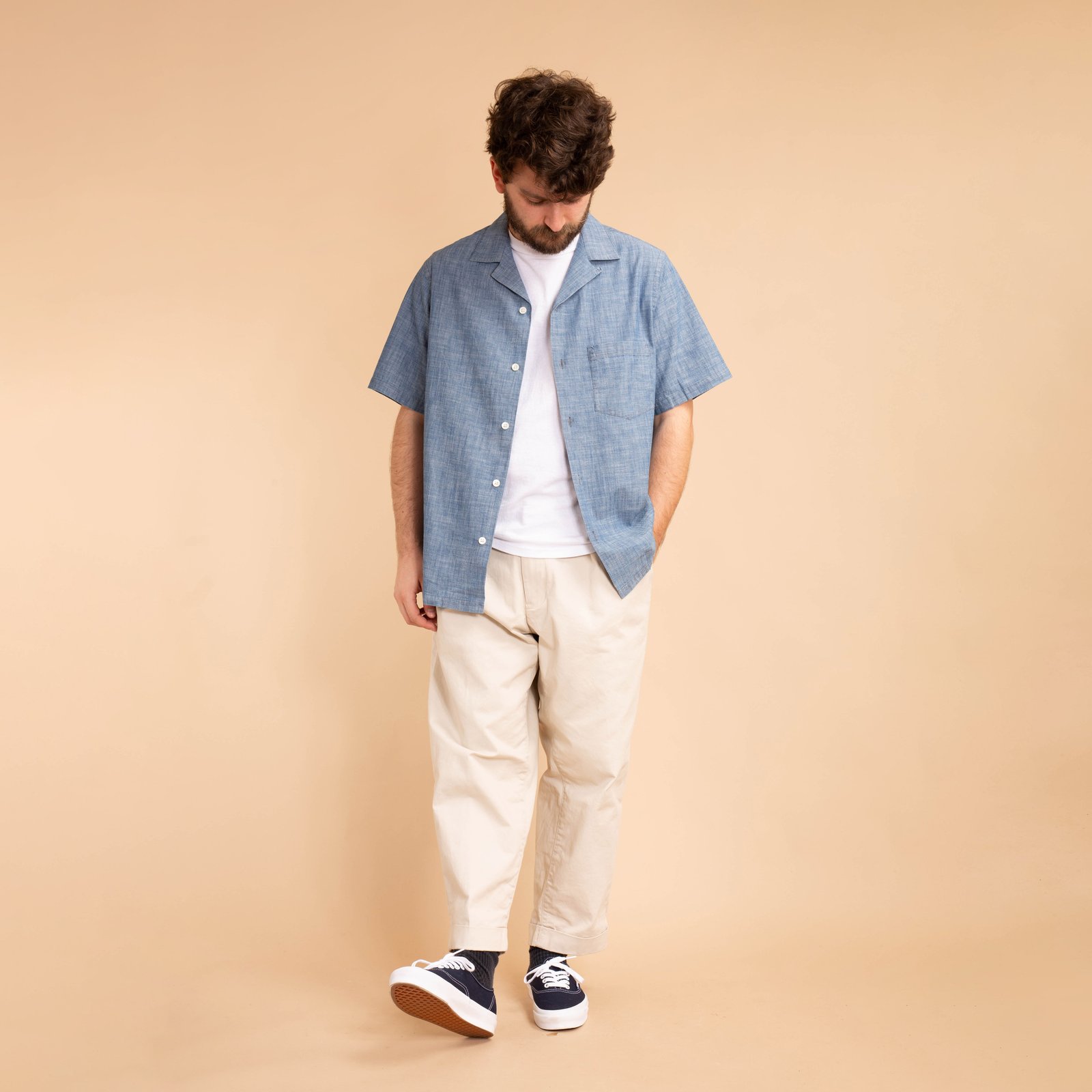 S/S Chambray Camp Collar