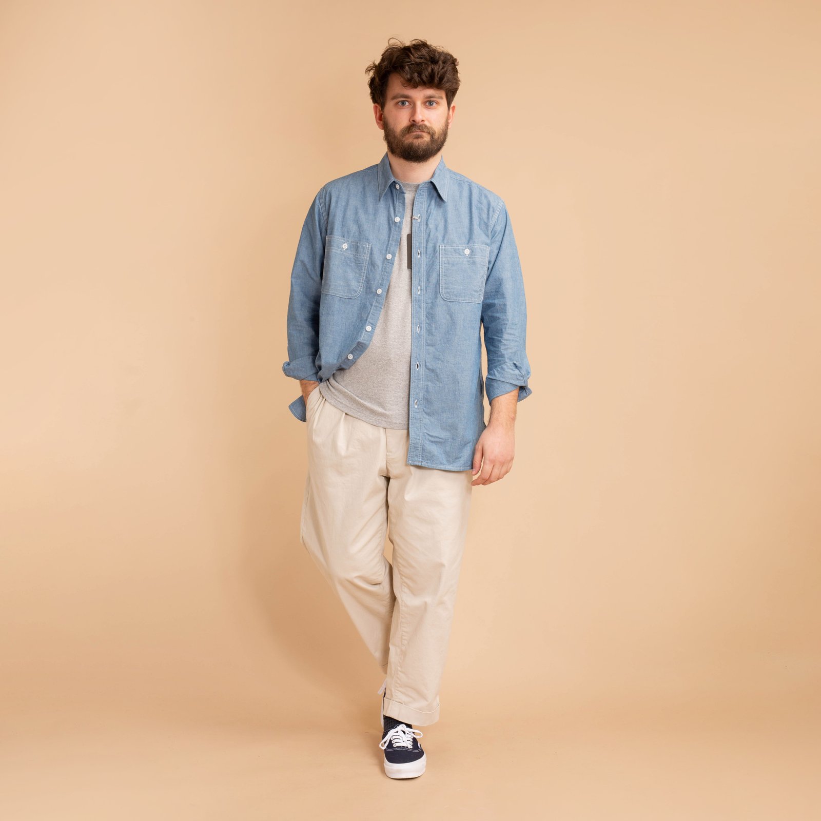 Chambray Work Shirt Sax