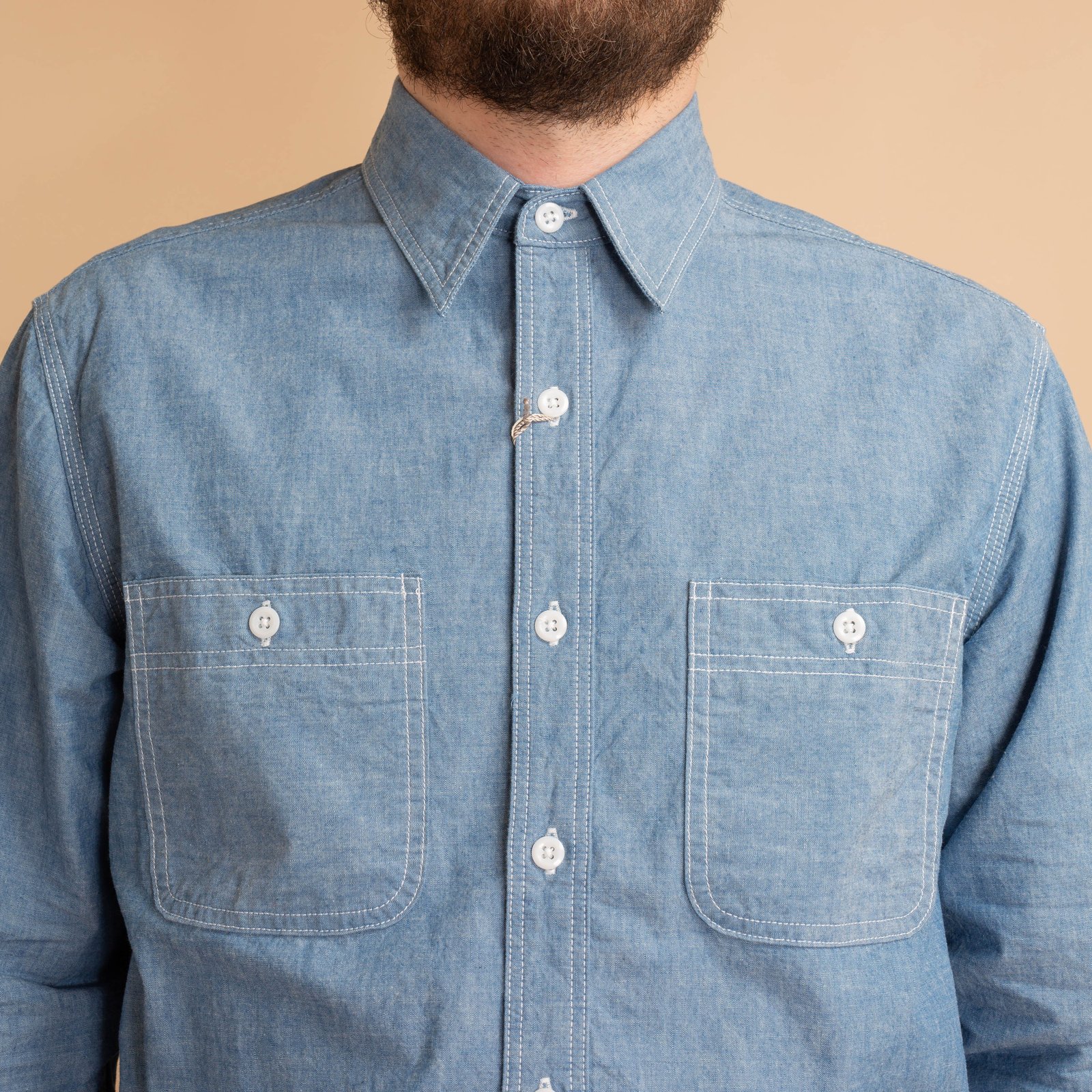 Chambray Work Shirt Sax