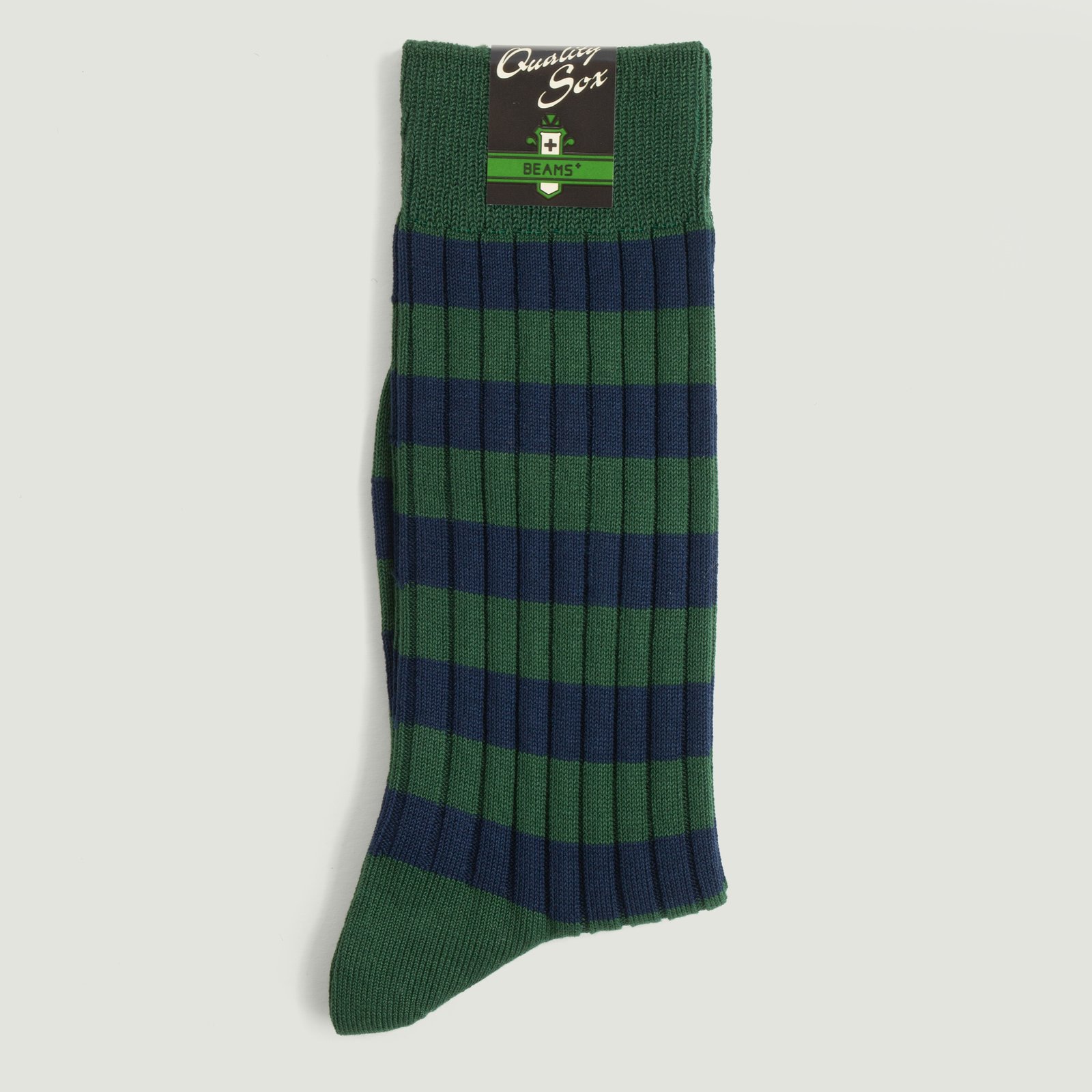 Rib Stripe Socks Green