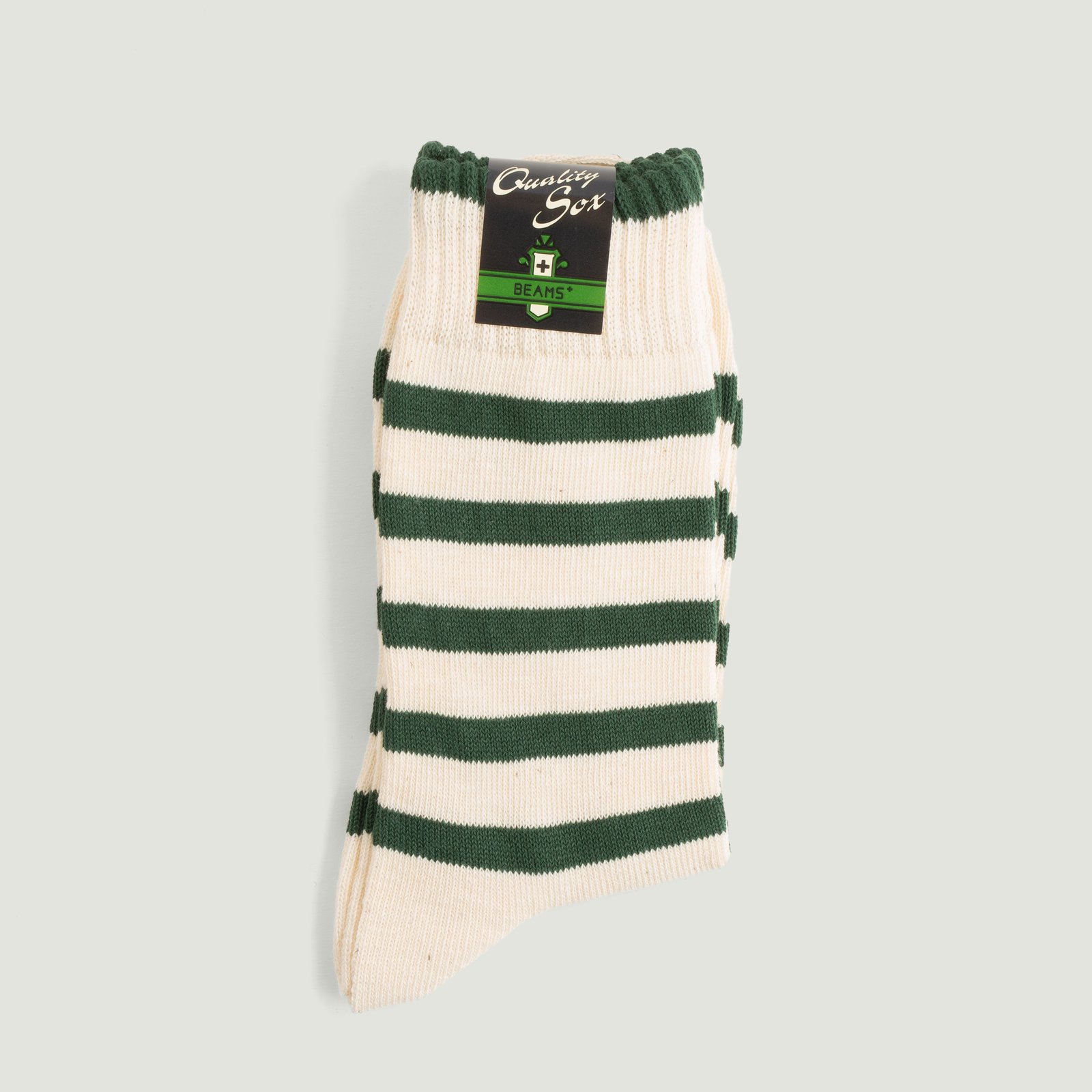 2 Tone Stripe Socks Green