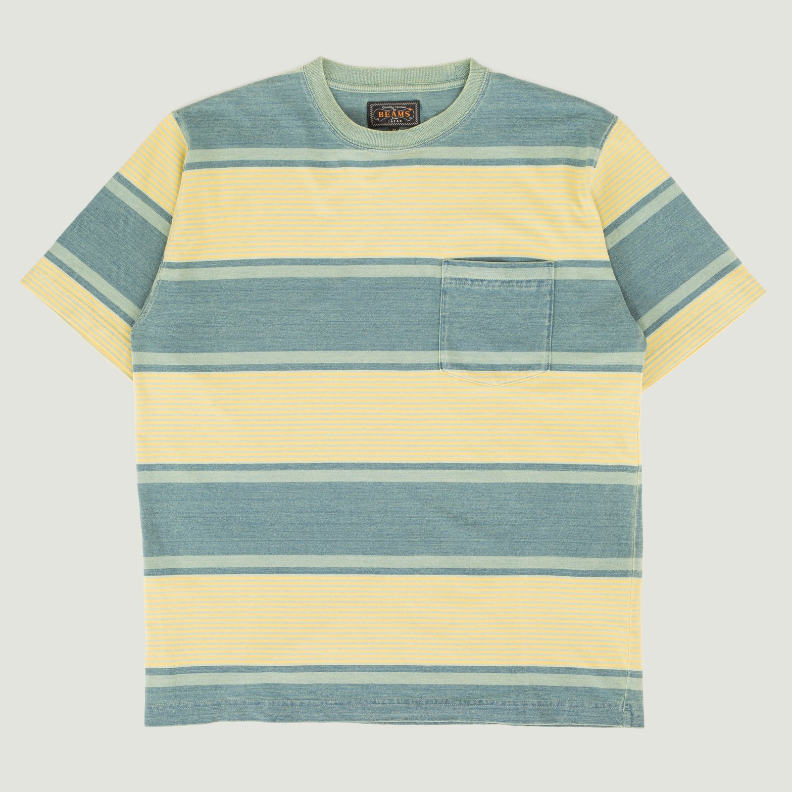 Pocket Tee Indigo Stripe Yellow