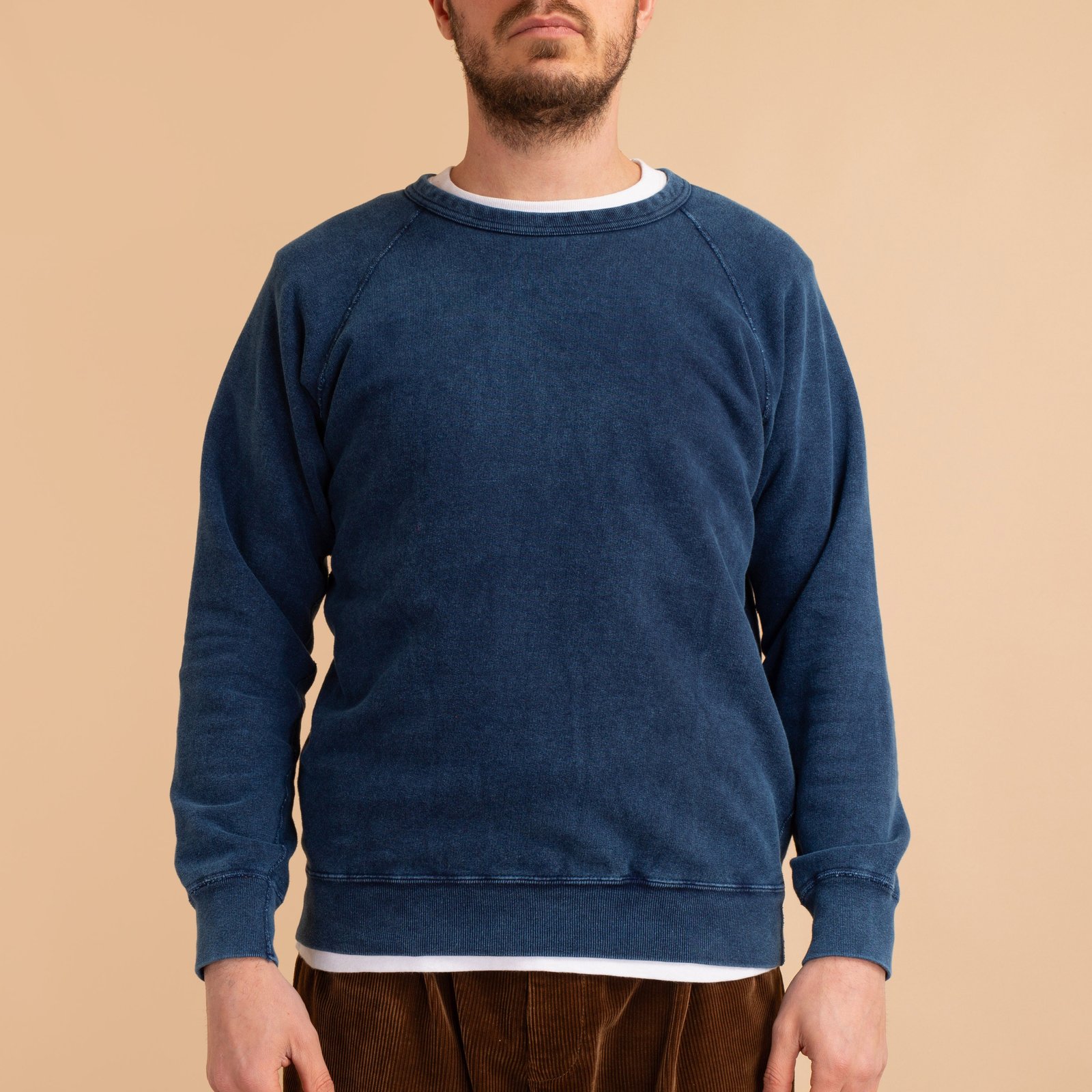 Raglan Crewneck Sweatshirt Indigo Shave