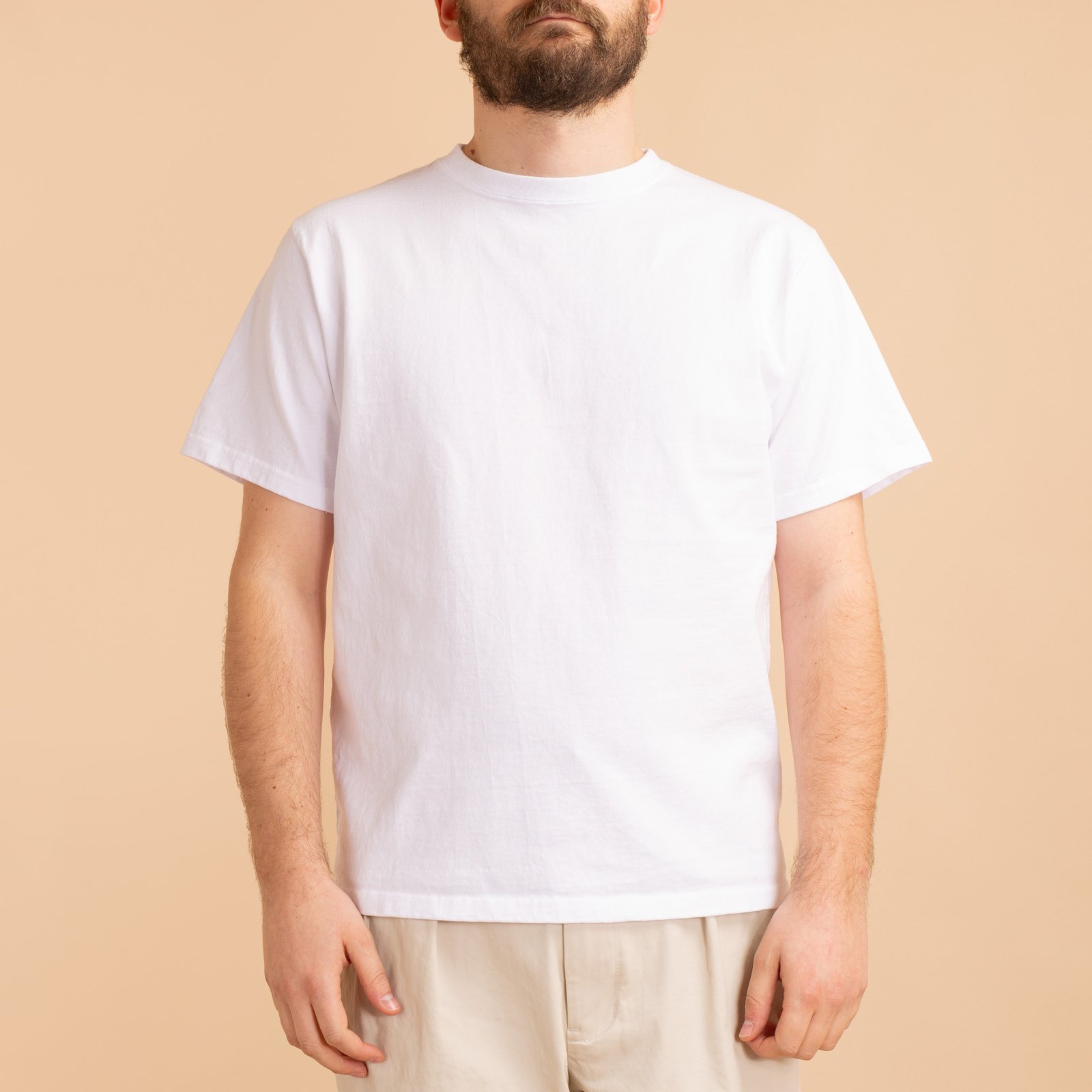 S/S Heavy Crew Tee White