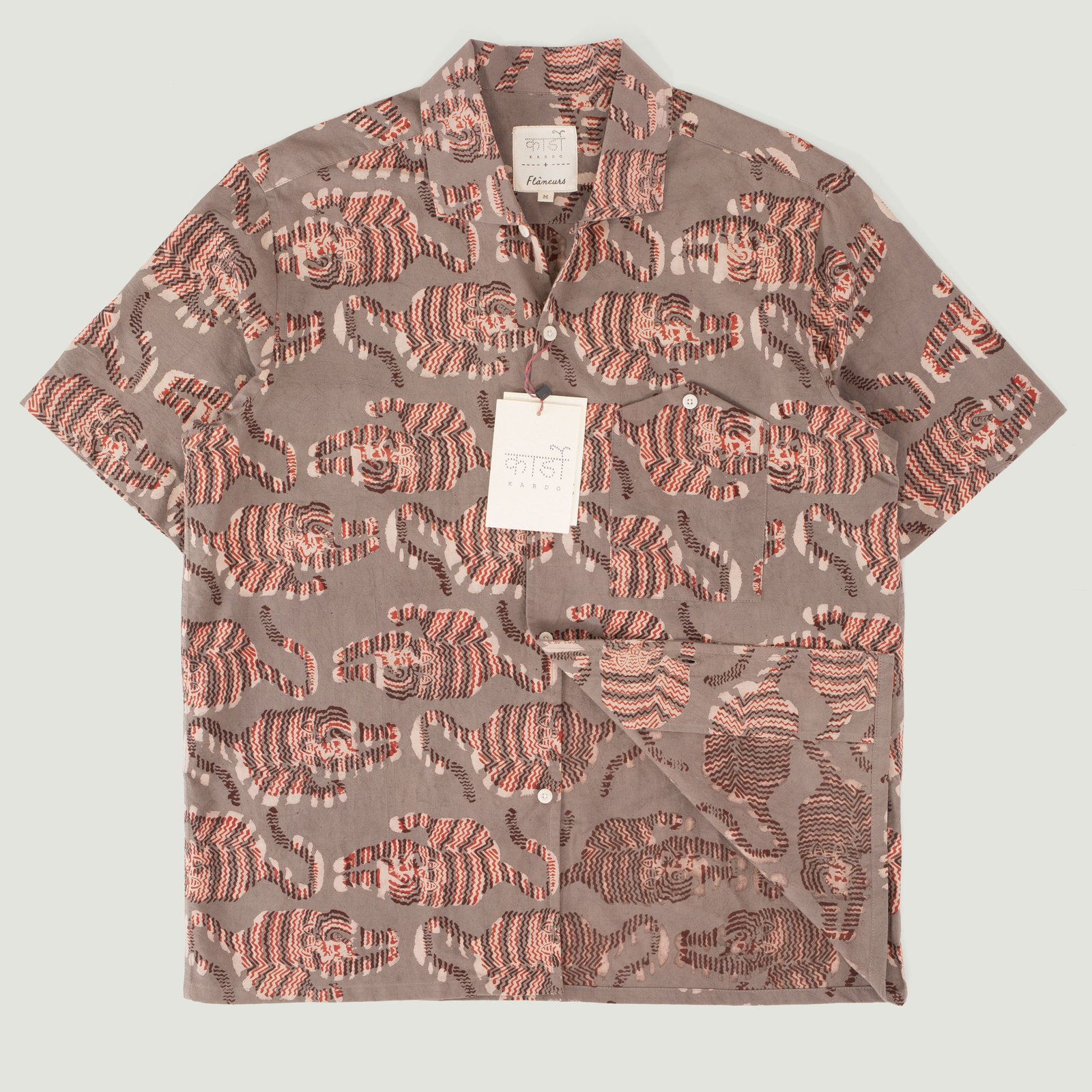 KARDO x FLÂNEURS / S/S Shirt BP69 Grey/Red