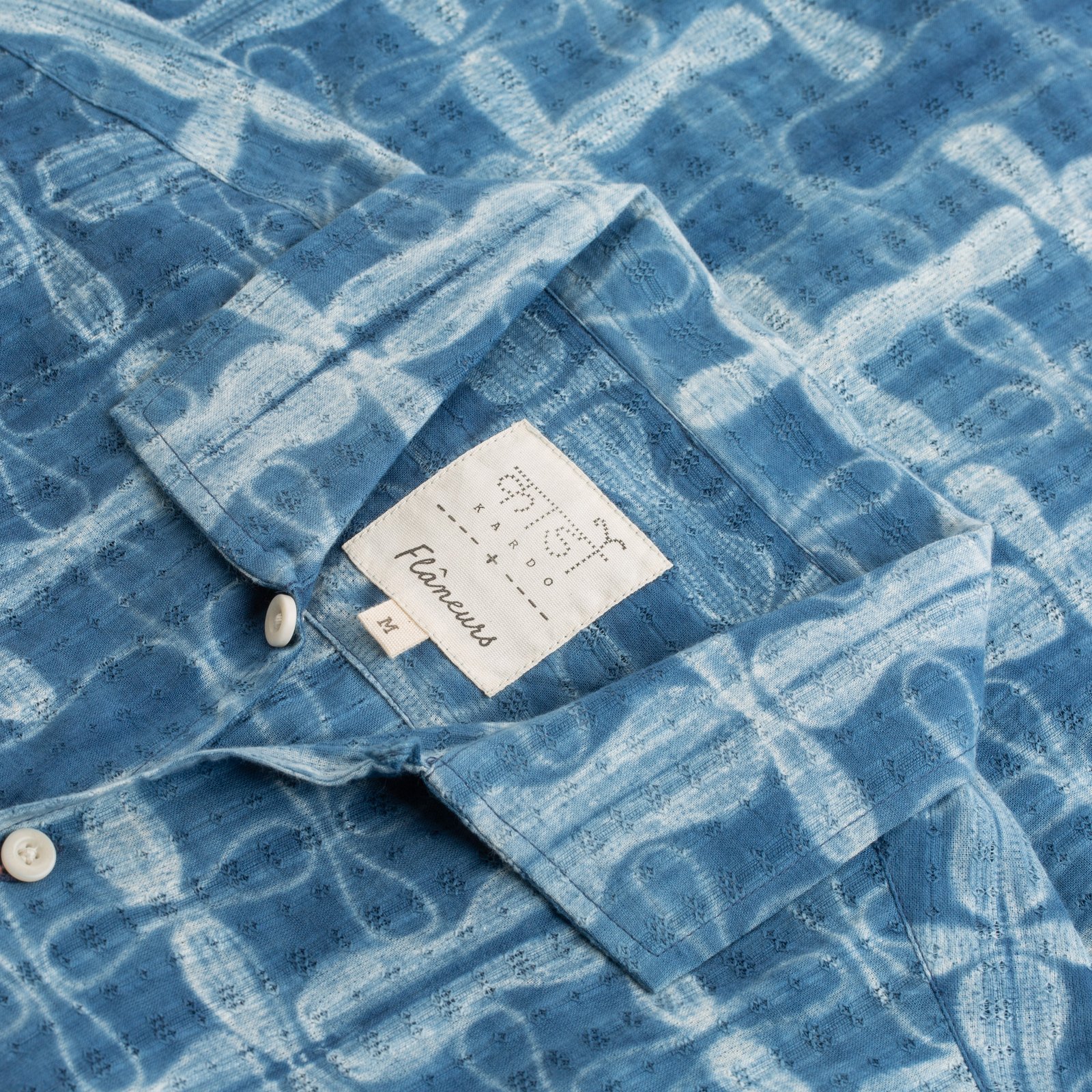KARDO x FLÂNEURS / S/S Shibori 14 Indigo Shirt