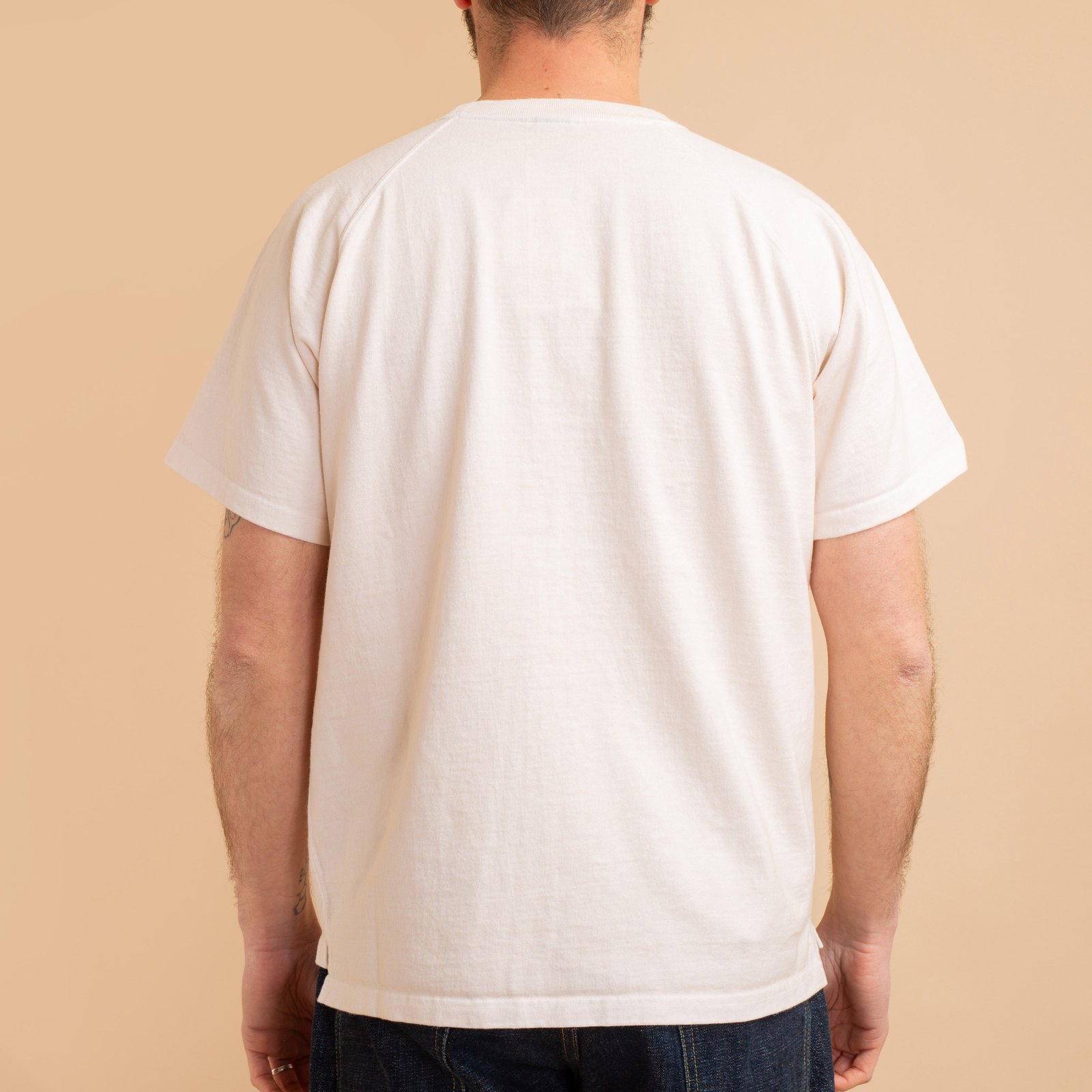 S/S Heavy Raglan Pocket Tee P-Natural