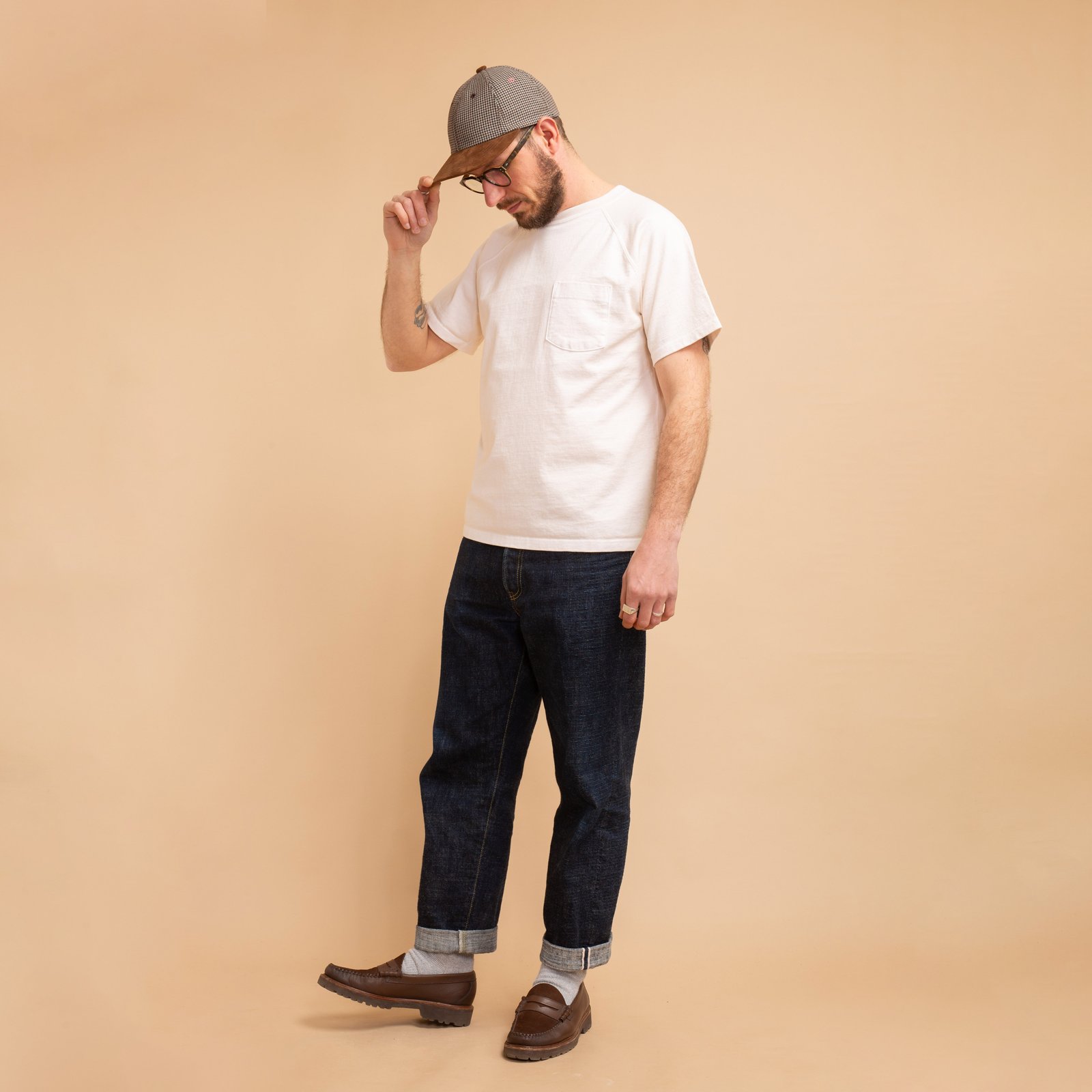 S/S Heavy Raglan Pocket Tee P-Natural