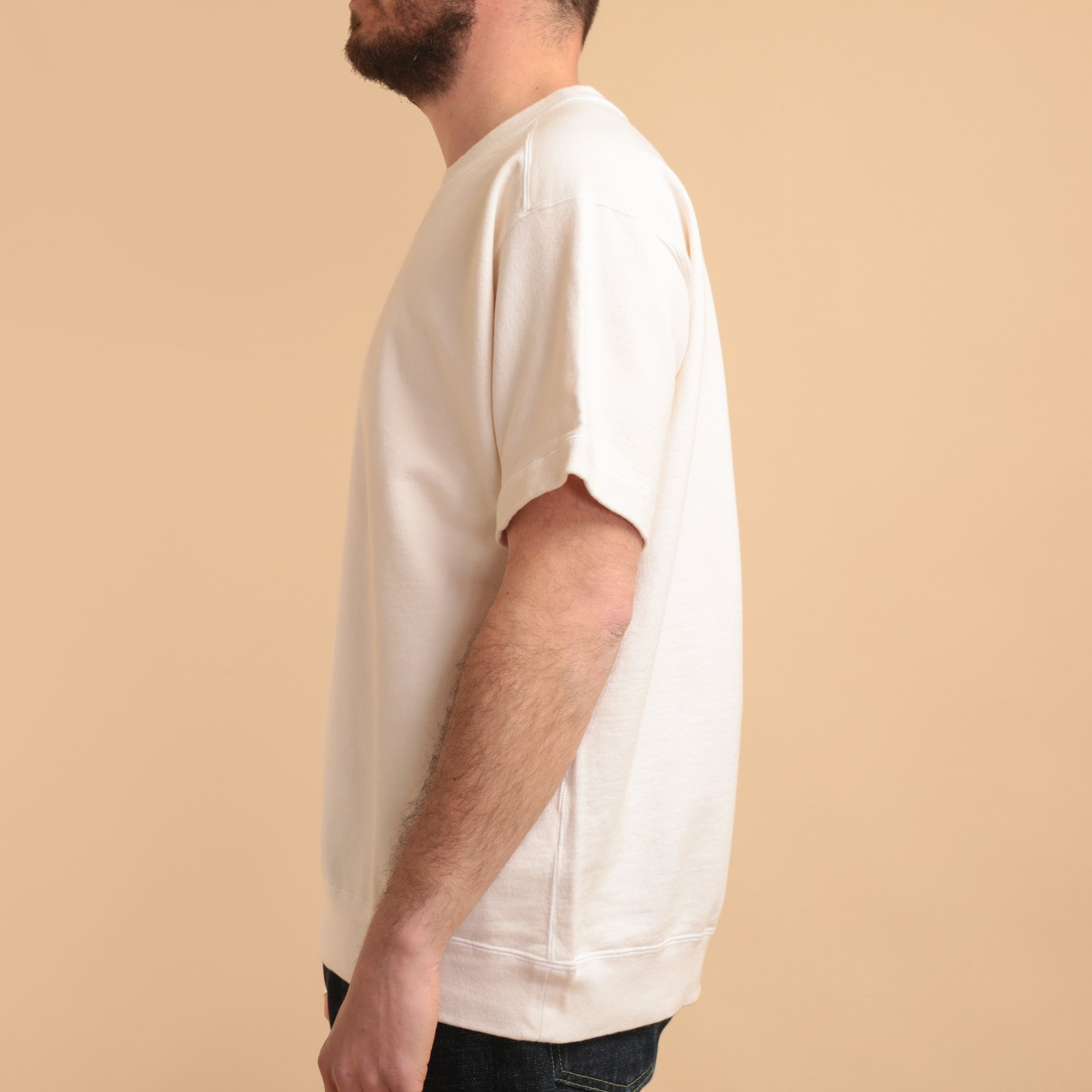 Short Sleeve Terry Shirt in Natural Color