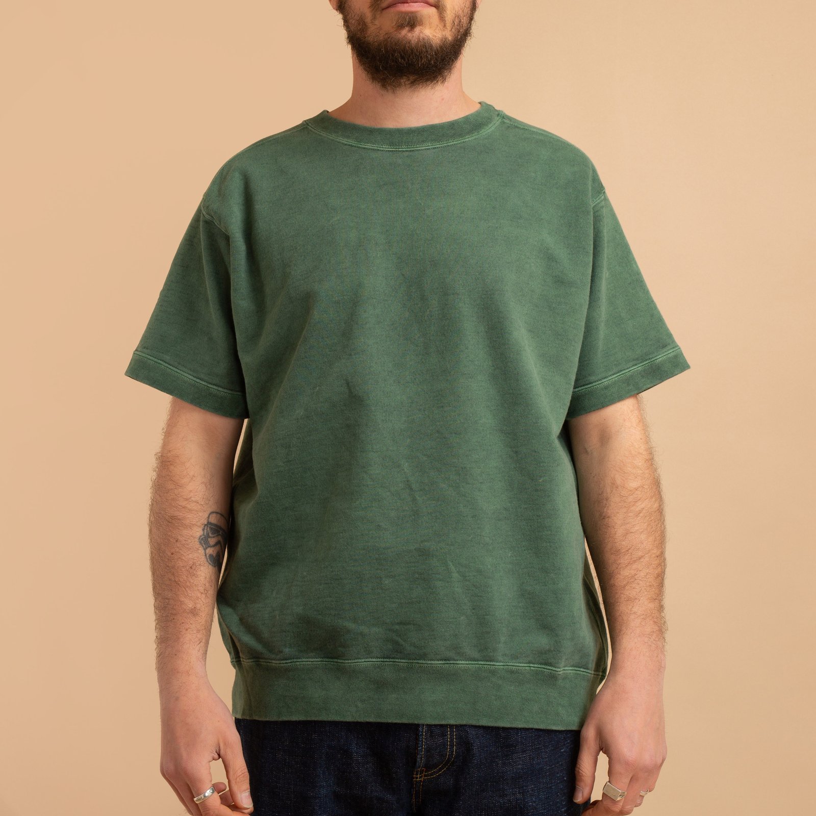 Short Sleeve Terry Shirt - Dark Green