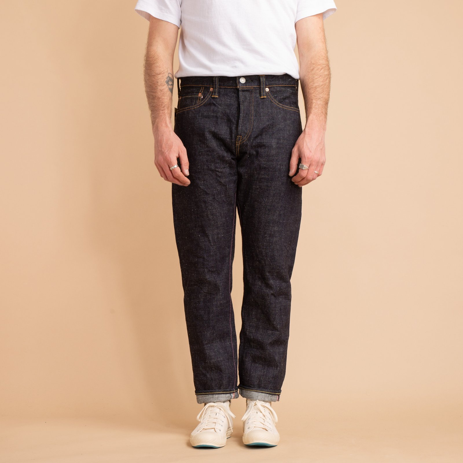 0605-82IE Natural Tapered 16oz Textured Denim