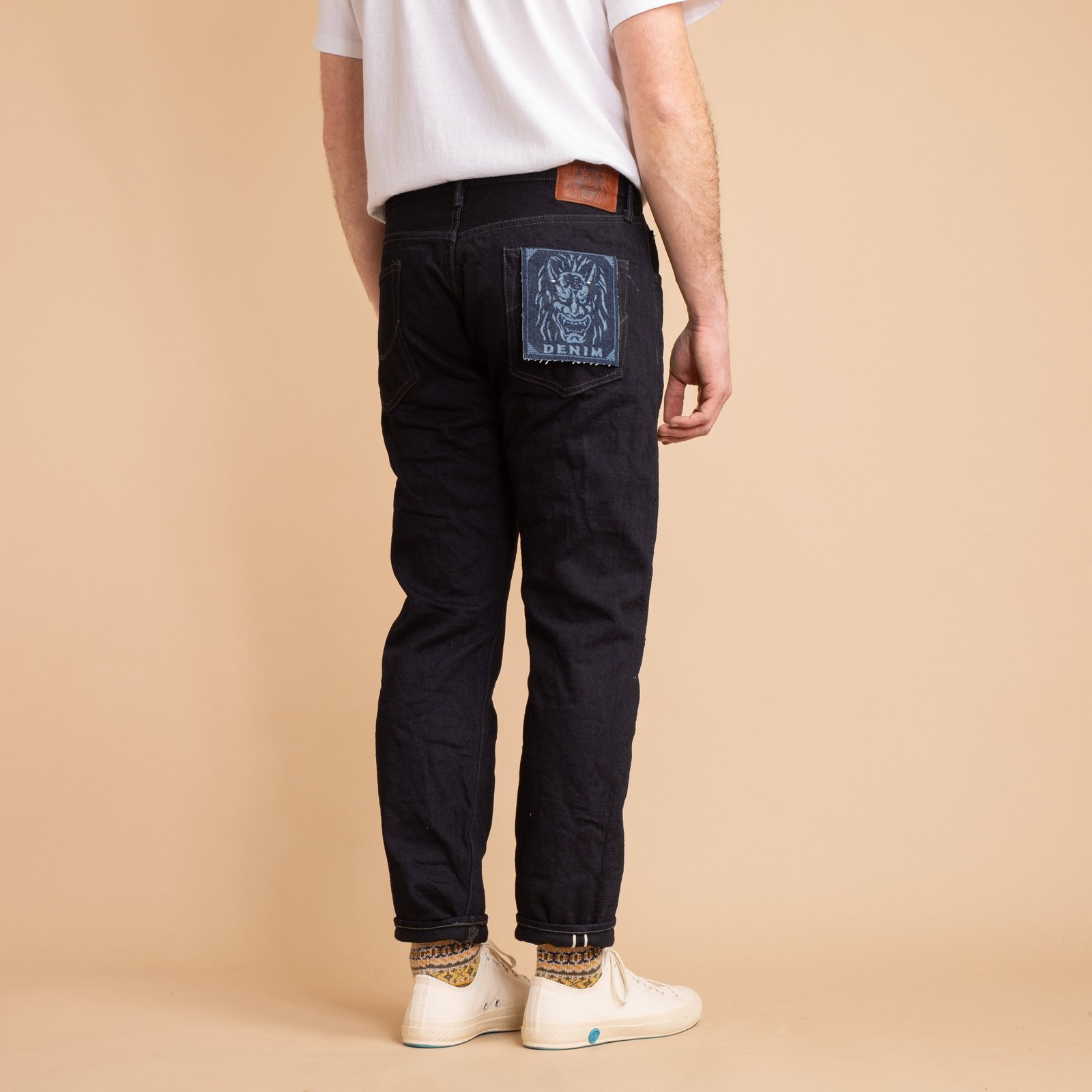 622-14BLK 14oz Indigo/Black Relaxed Tapered