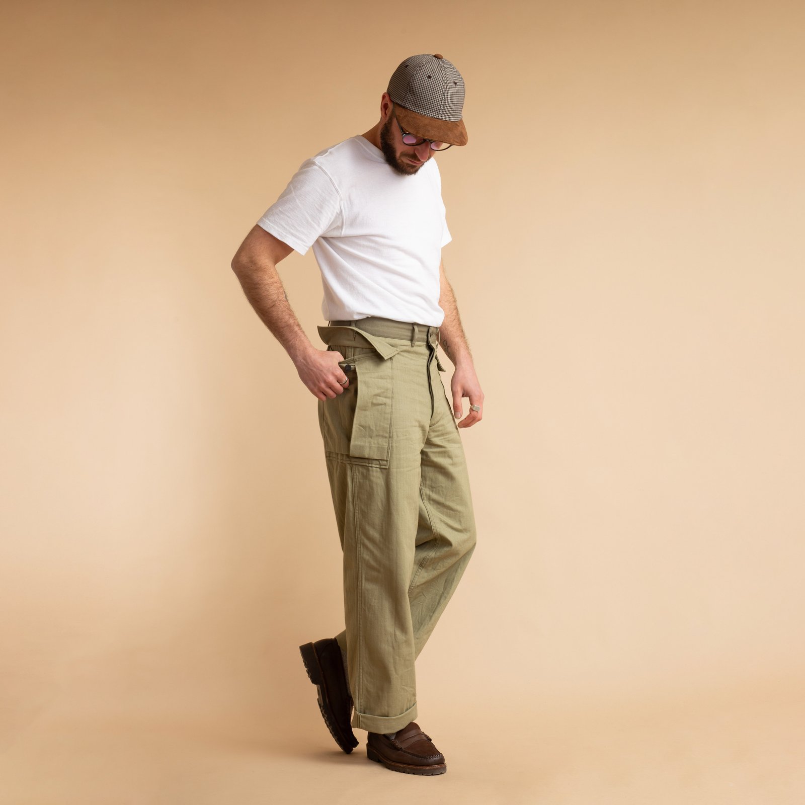 Lot. 1098 U.S Army Herringbone Pants OD Green